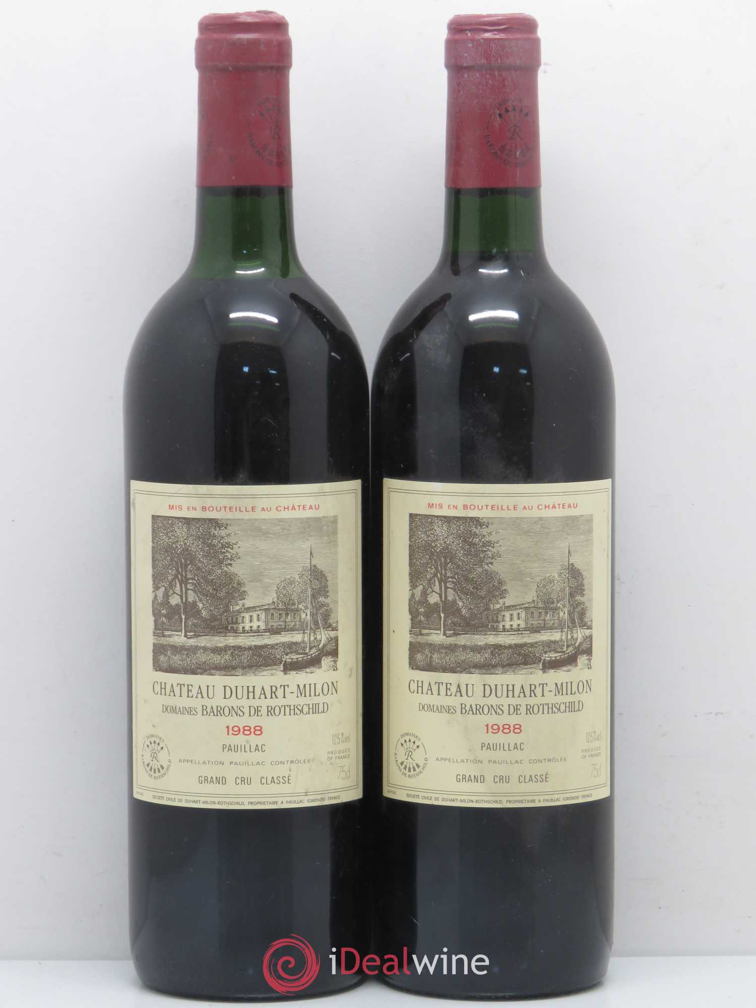 Château Duhart-Milon 4ème Grand Cru Classé 1988 - Lot de 2 bouteilles - 0