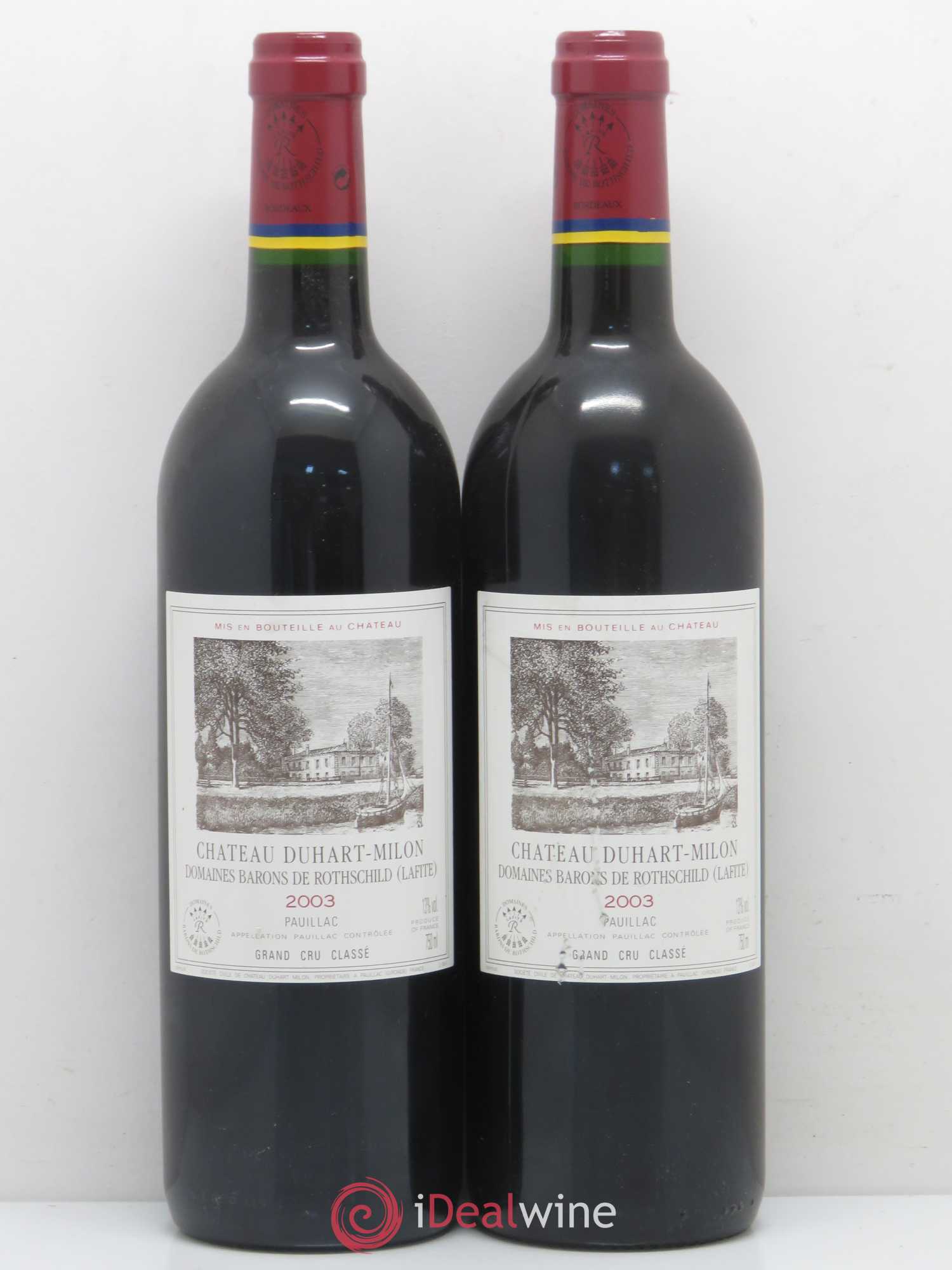 Château Duhart-Milon 4ème Grand Cru Classé 2003 - Lot de 2 bouteilles - 0