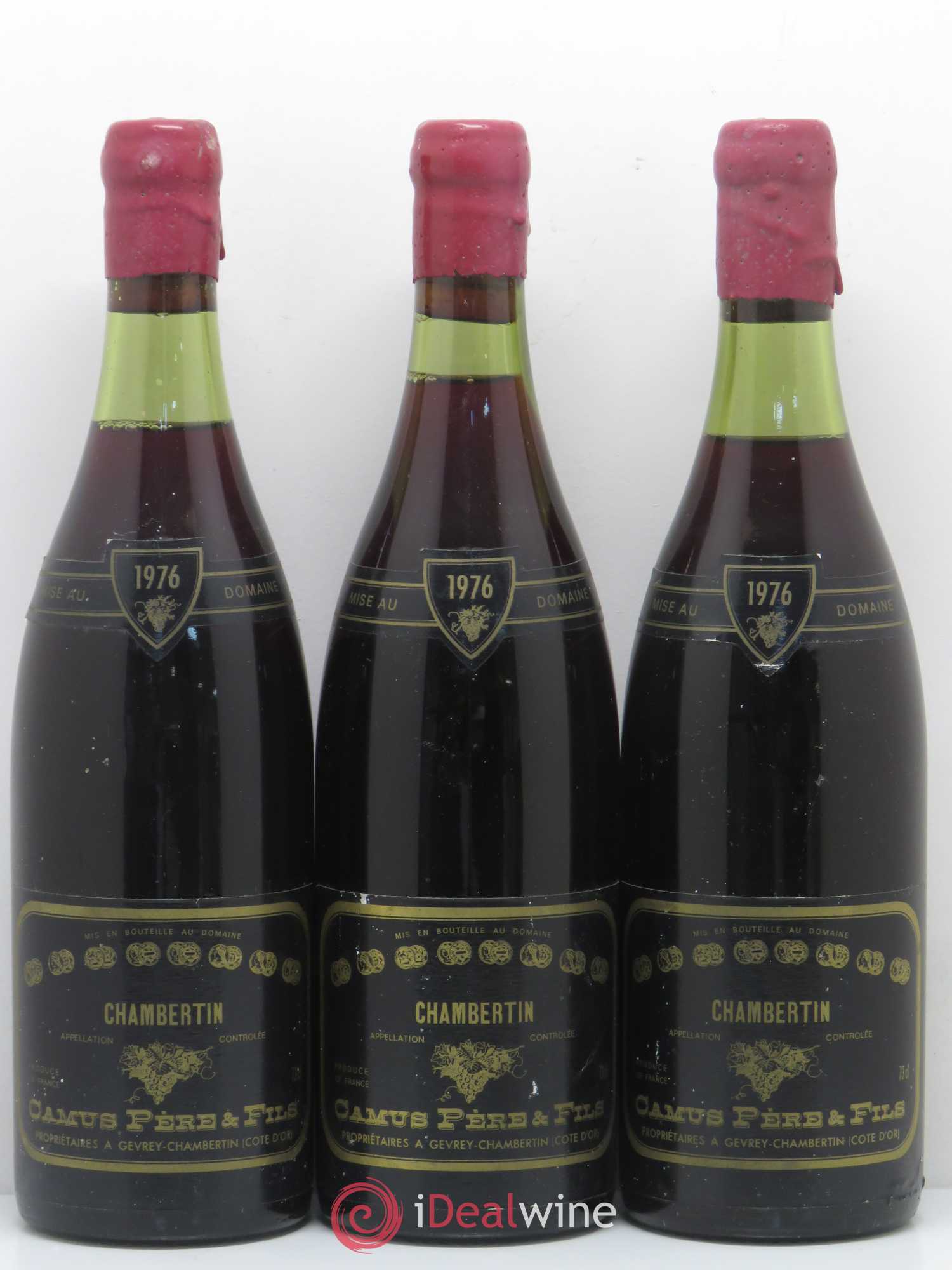 Chambertin Grand Cru Camus 1976 - Lot de 3 bouteilles - 0