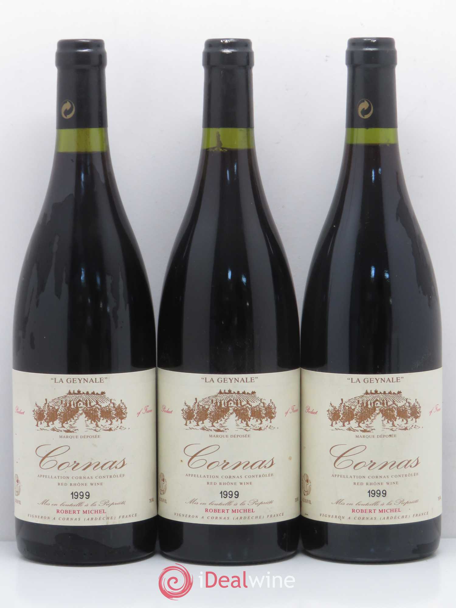 Cornas La geynale Robert Michel 1999 - Posten von 3 Flaschen - 0