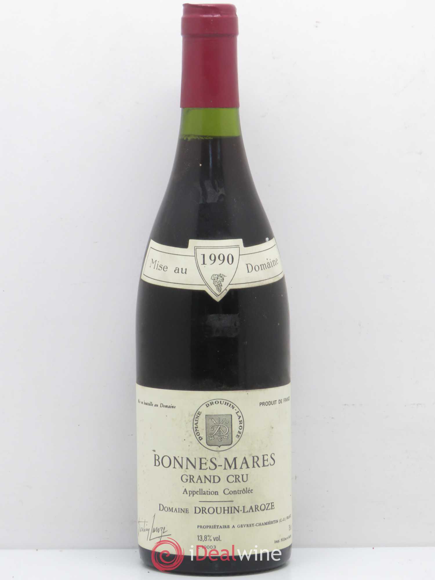 Bonnes-Mares Grand Cru Domaine Drouhin-Laroze 1990 - Lot de 1 bouteille - 0