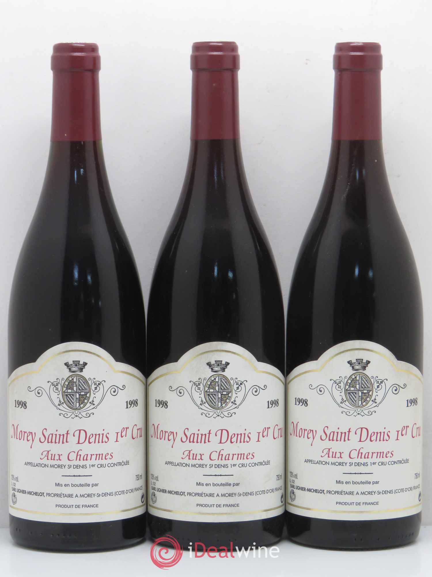 Morey-Saint-Denis 1er Cru Aux Charmes Lignier-Michelot (Domaine) 1998 - Lot de 3 bouteilles - 0