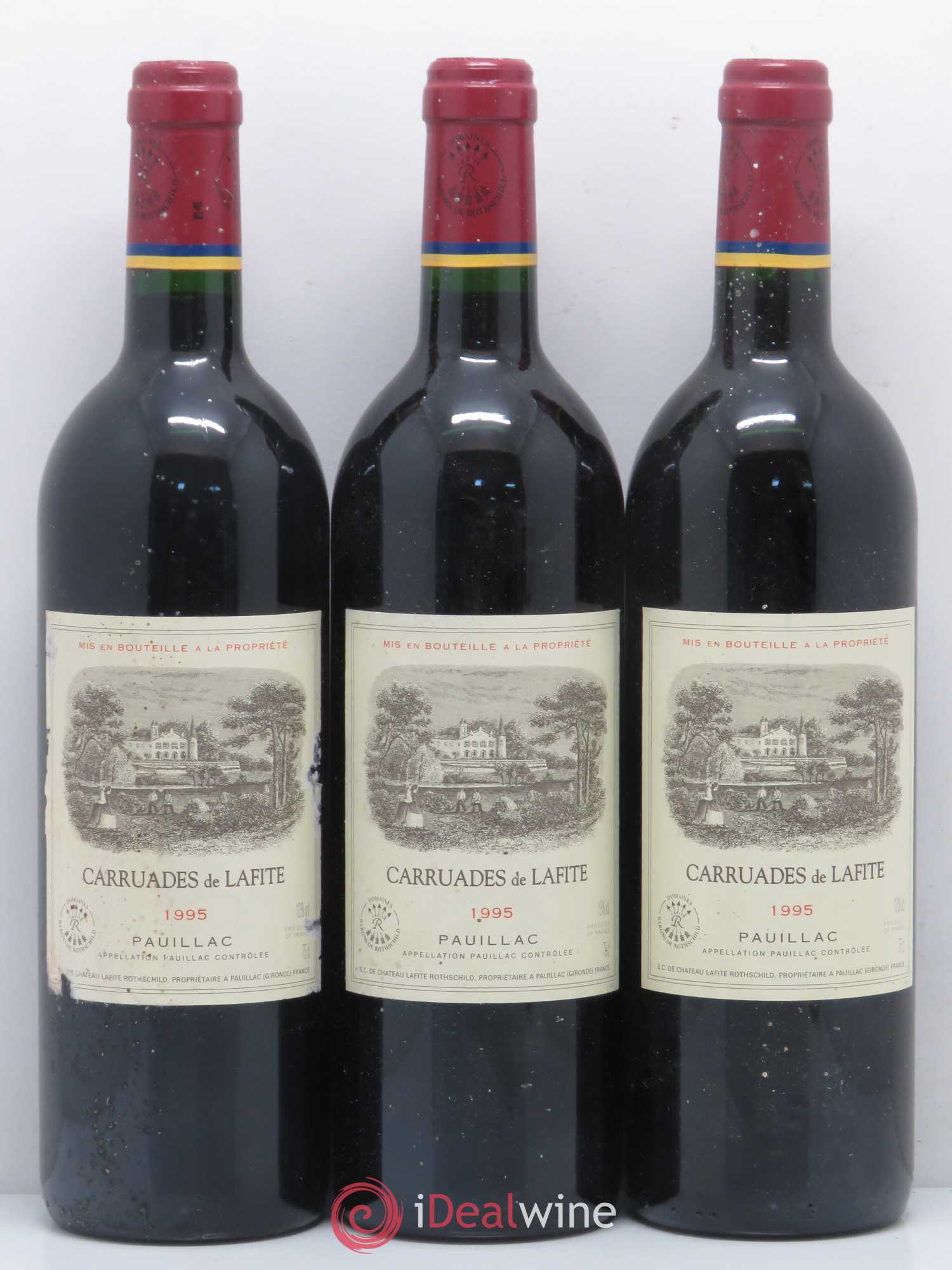Carruades de Lafite Rothschild Second Vin 1995 - Lot de 3 bouteilles - 0