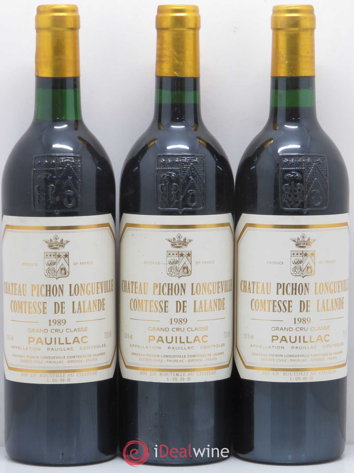 Château Pichon Longueville Comtesse de Lalande 2ème Grand Cru Classé 1989 - Lot de 6 bouteilles - 3