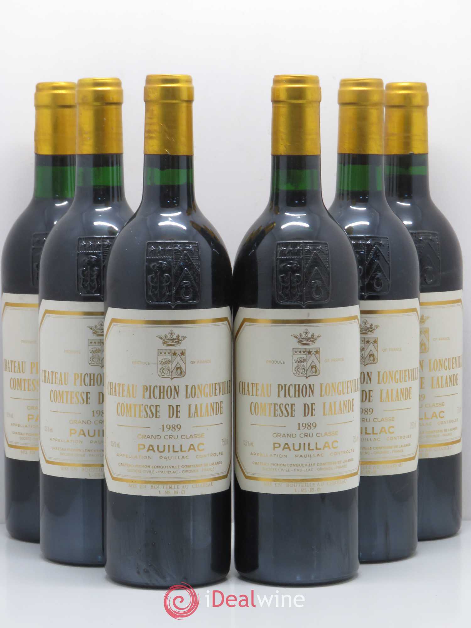 Château Pichon Longueville Comtesse de Lalande 2ème Grand Cru Classé 1989 - Lot de 6 bouteilles - 0