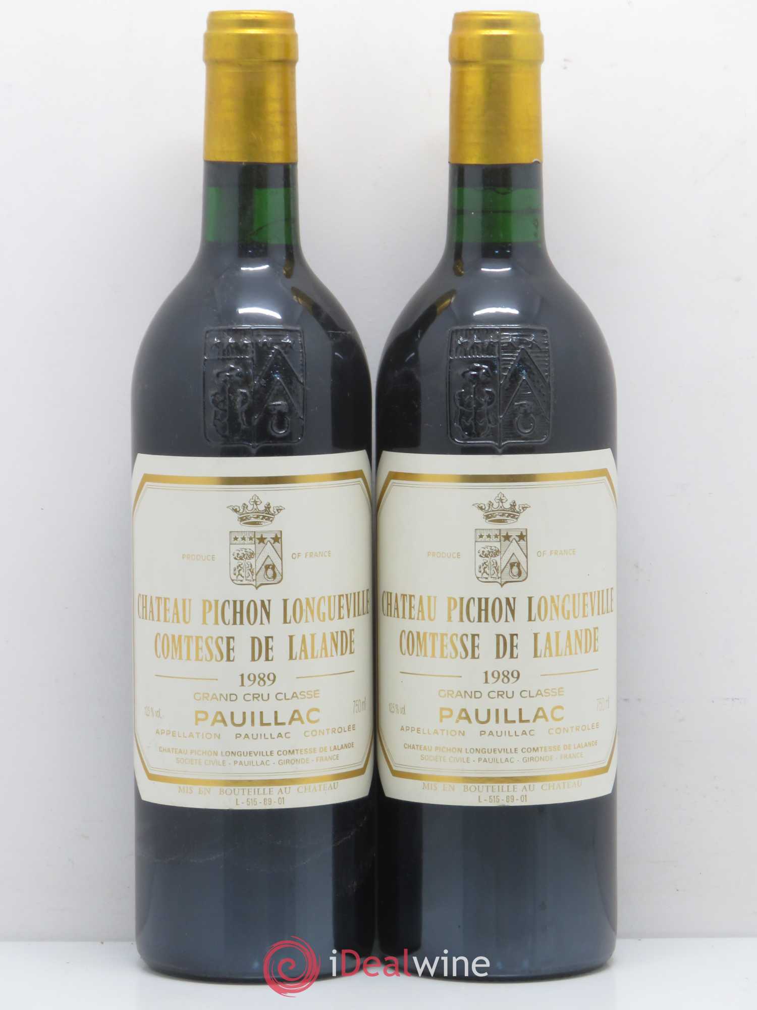 Château Pichon Longueville Comtesse de Lalande 2ème Grand Cru Classé 1989 - Lot de 2 bouteilles - 0