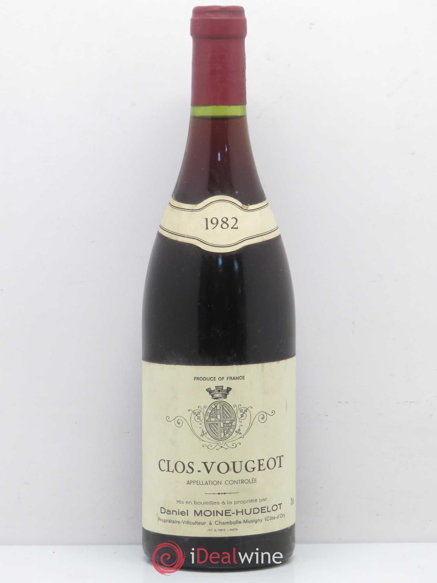Clos de Vougeot Grand Cru Moine Hudelot 1982 - Lot de 1 bouteille - 0