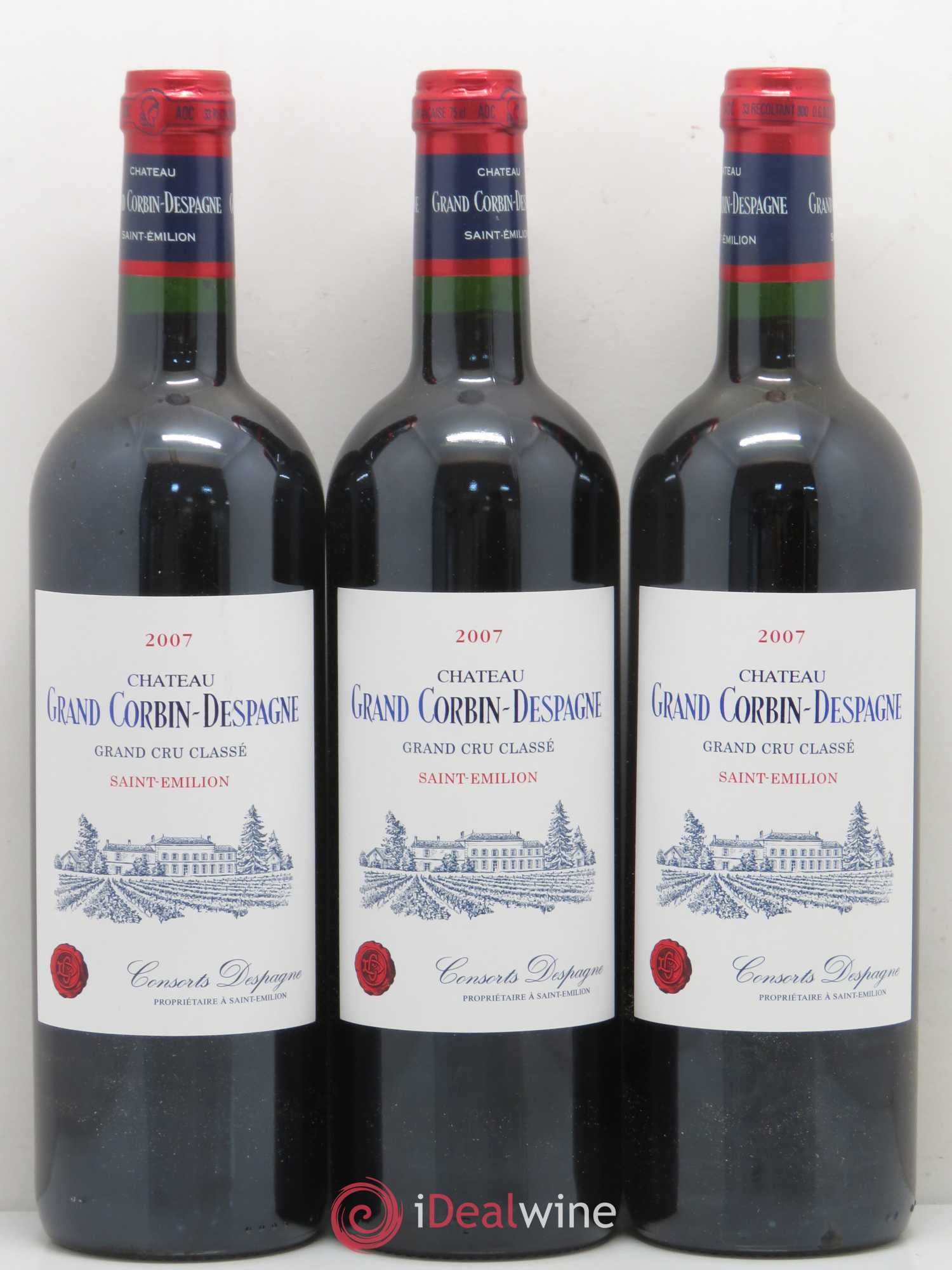 Château Grand Corbin Despagne Grand Cru Classé 2007 - Lot de 12 bouteilles - 1