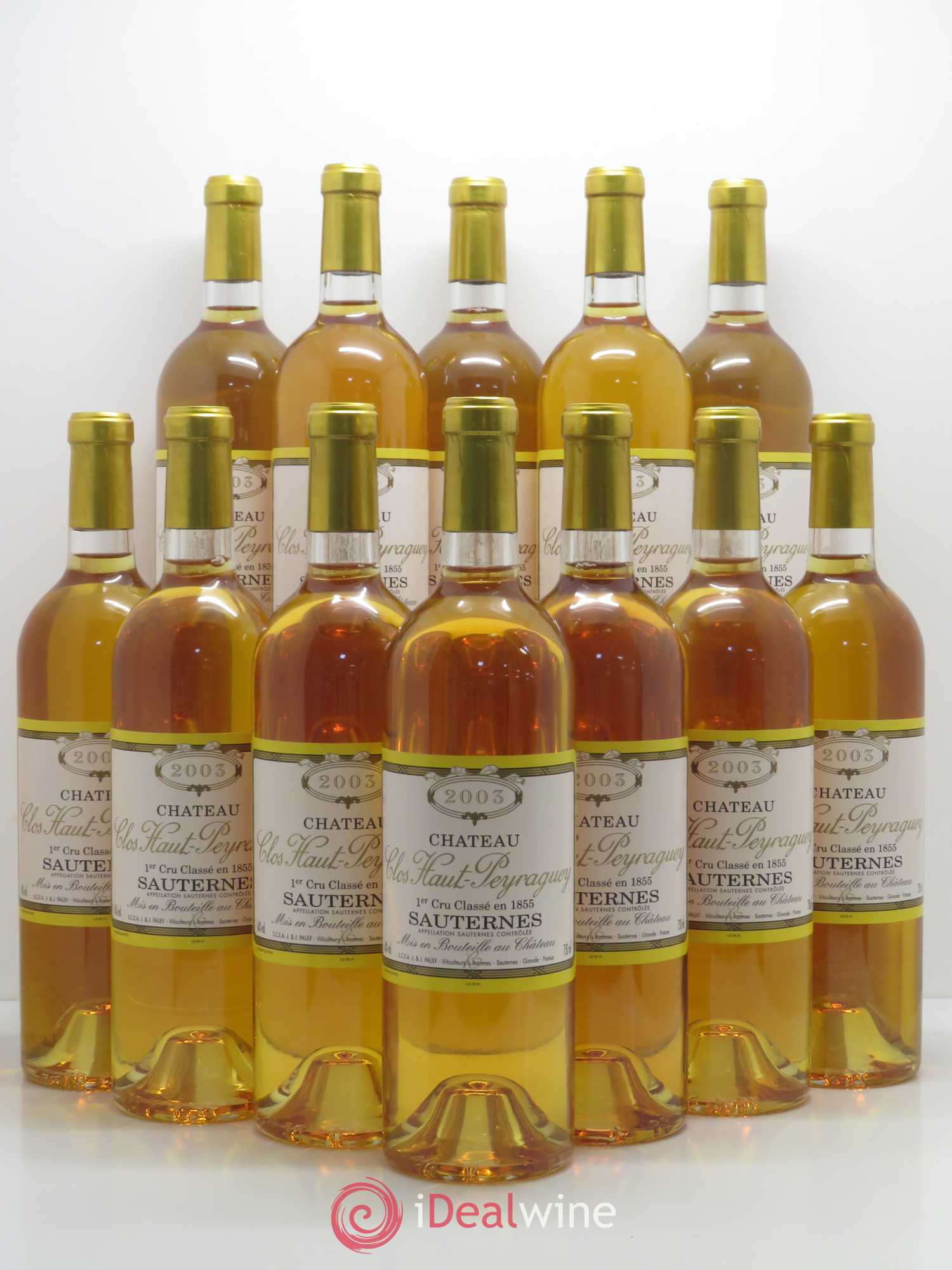 Clos Haut-Peyraguey 1er Grand Cru Classé 2003 - Lotto di 12 bottiglie - 0