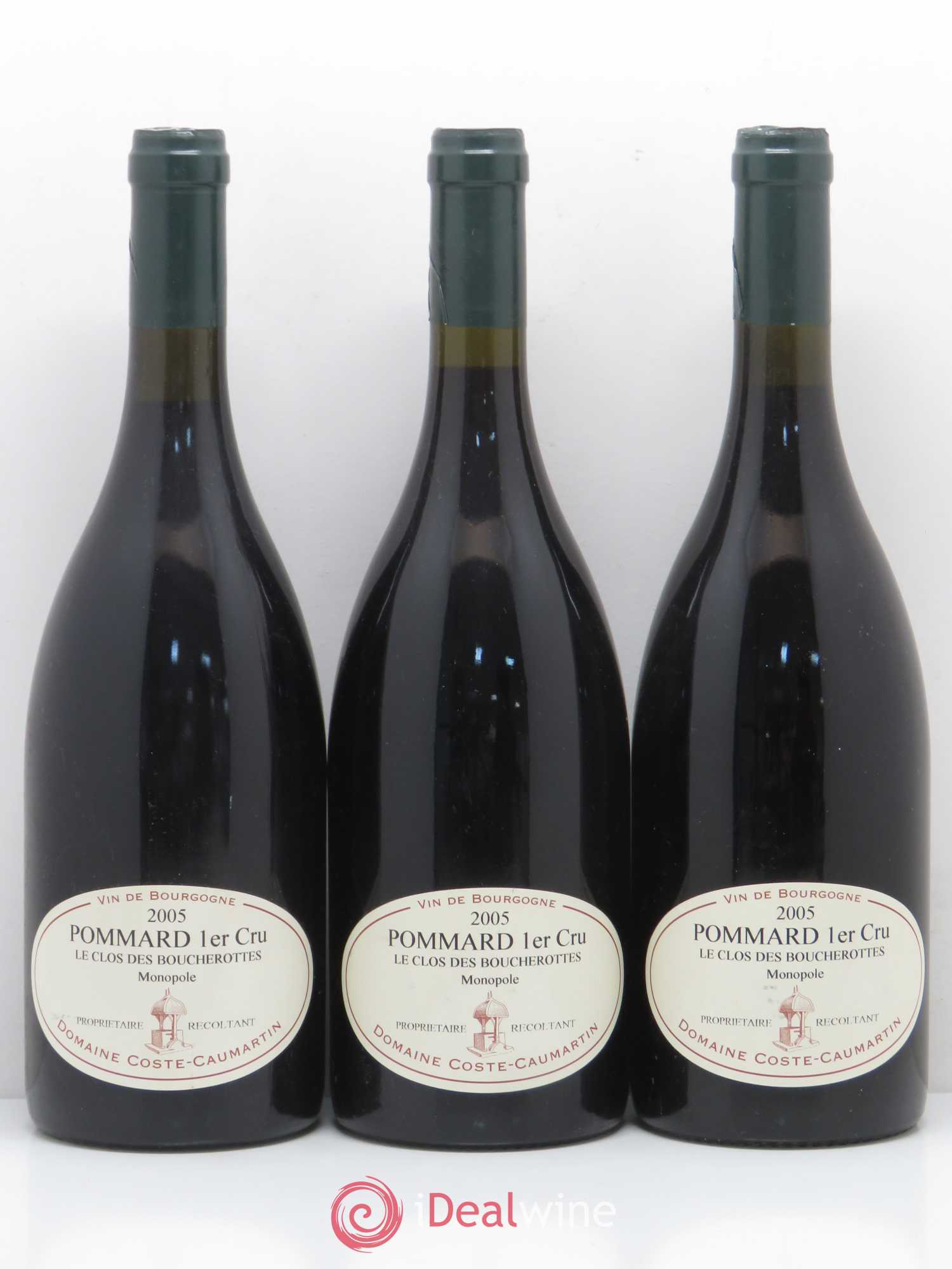 Pommard 1er Cru Le clos de Boucherottes Coste Caumartin 2005 - Posten von 3 Flaschen - 0