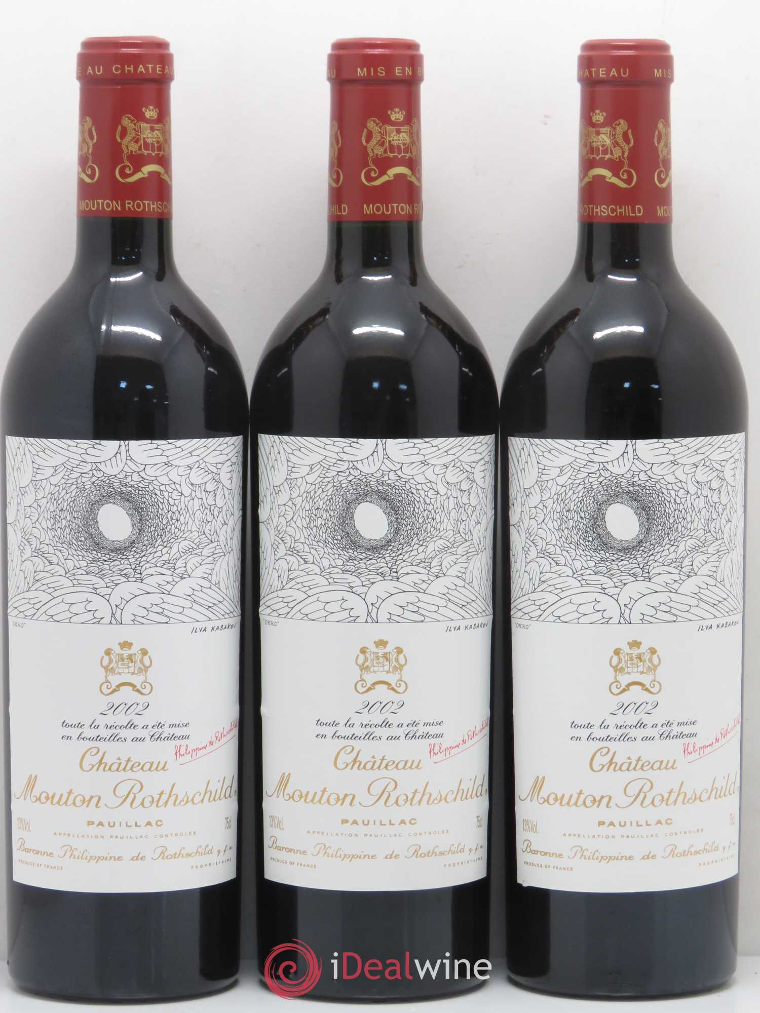 Château Mouton Rothschild 1er Grand Cru Classé 2002 - Lot de 6 bouteilles - 1