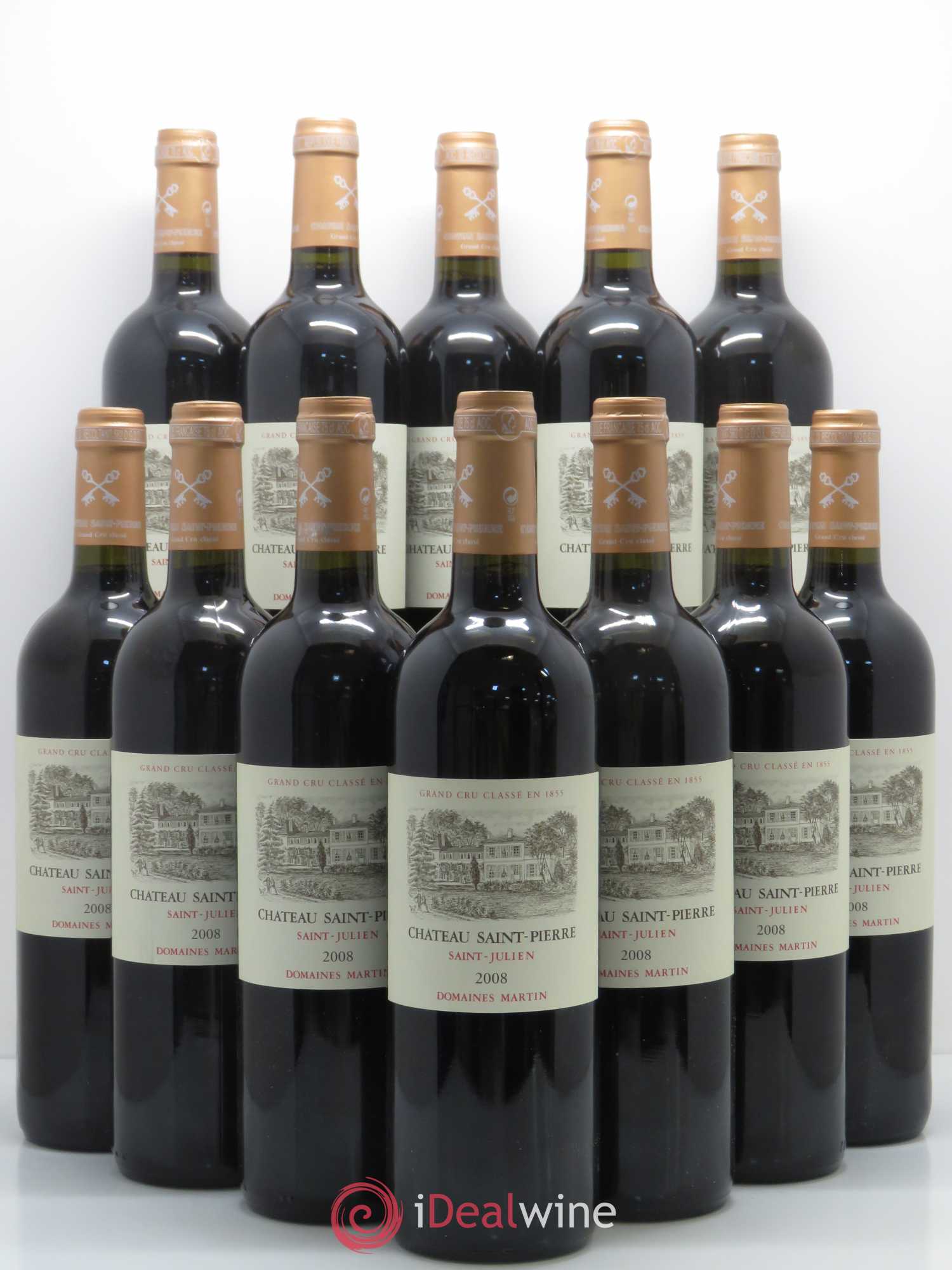 Château Saint-Pierre 4ème Grand Cru Classé 2008 - Lot de 12 bouteilles - 0