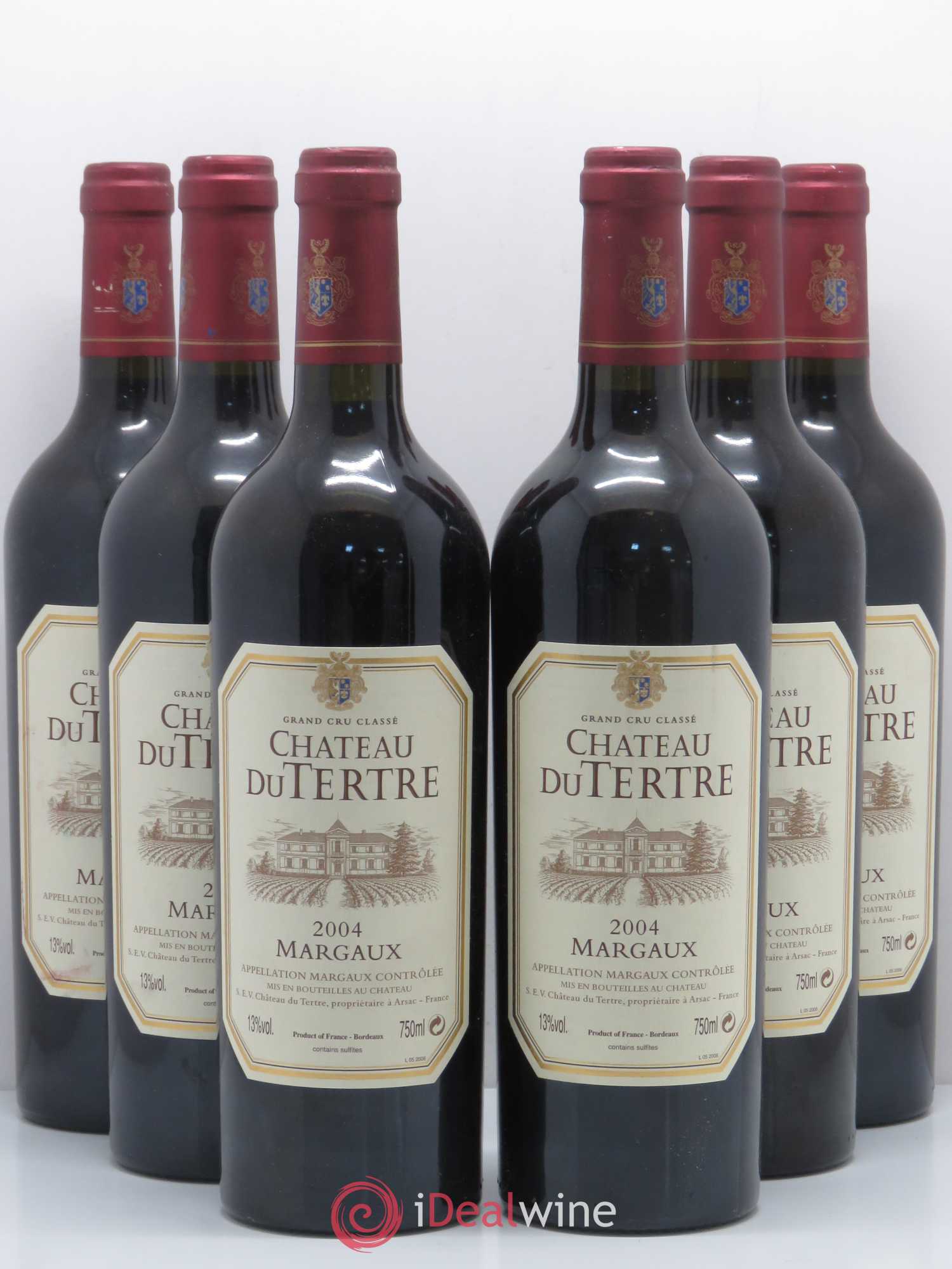 Château du Tertre 5ème Grand Cru Classé 2004 - Lot de 6 bouteilles - 0