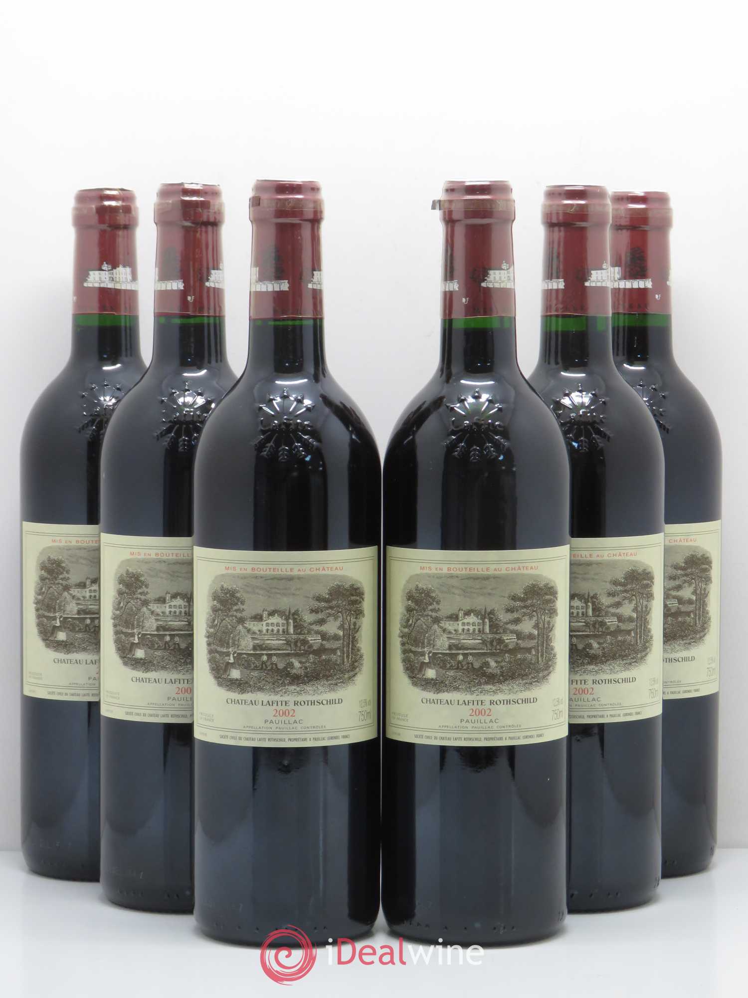 Château Lafite Rothschild 1er Grand Cru Classé 2002 - Lot de 6 bouteilles - 0