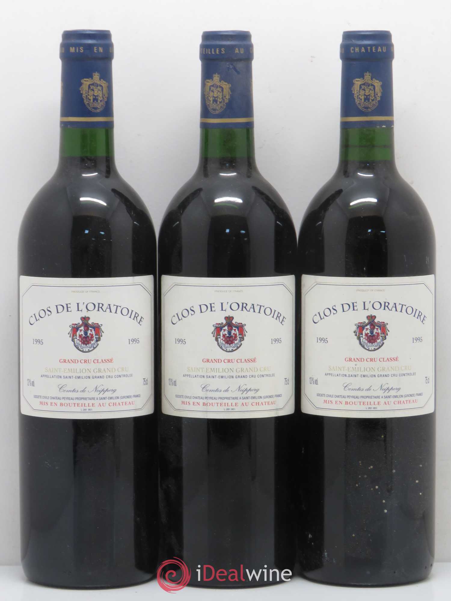 Clos de l'Oratoire Grand Cru Classé 1995 - Lot de 6 bouteilles - 1