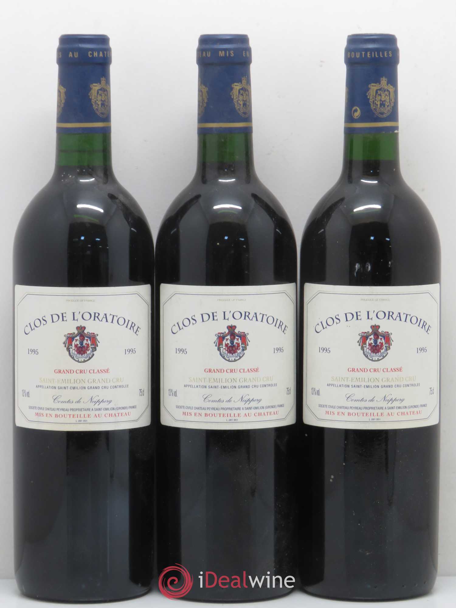 Clos de l'Oratoire Grand Cru Classé 1995 - Lot de 6 bouteilles - 2
