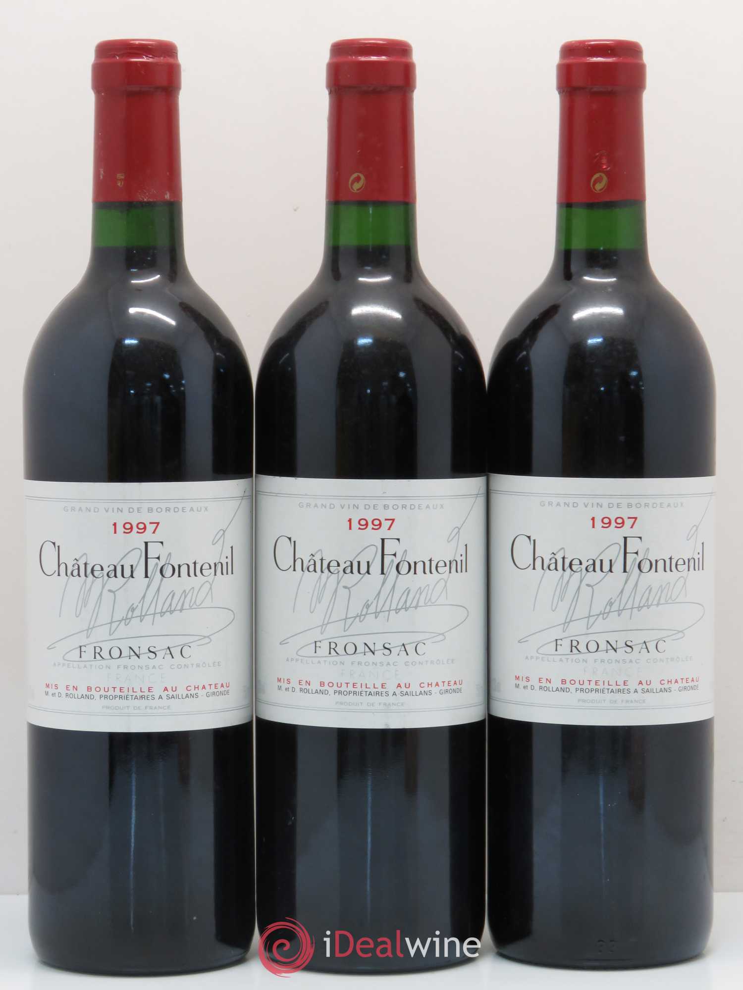 Château Fontenil 1997 - Lot de 3 bouteilles - 0