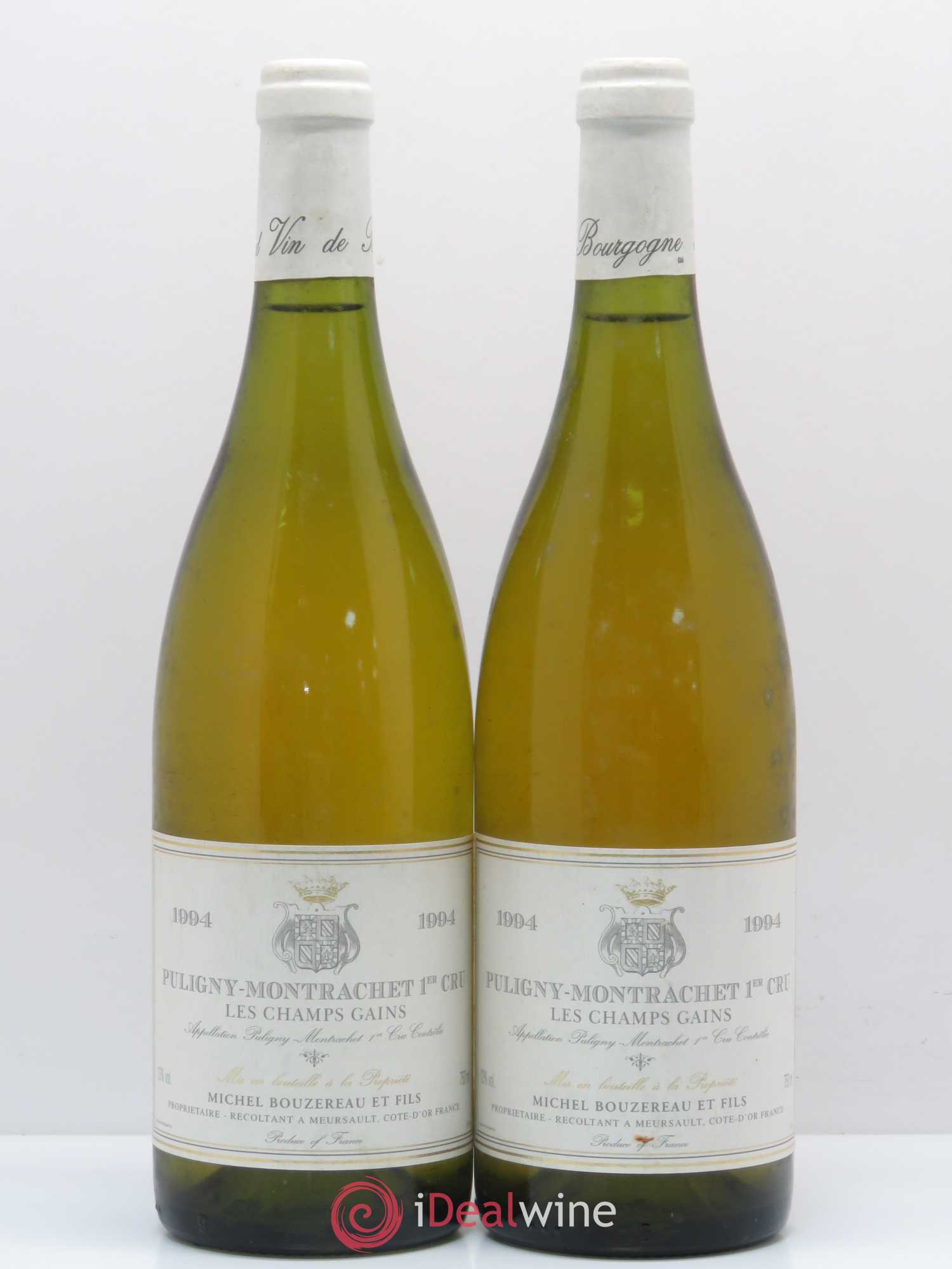 Puligny-Montrachet 1er Cru Les Champs Gains Michel Bouzereau et Fils (Domaine) 1994 - Lot de 2 bouteilles - 0