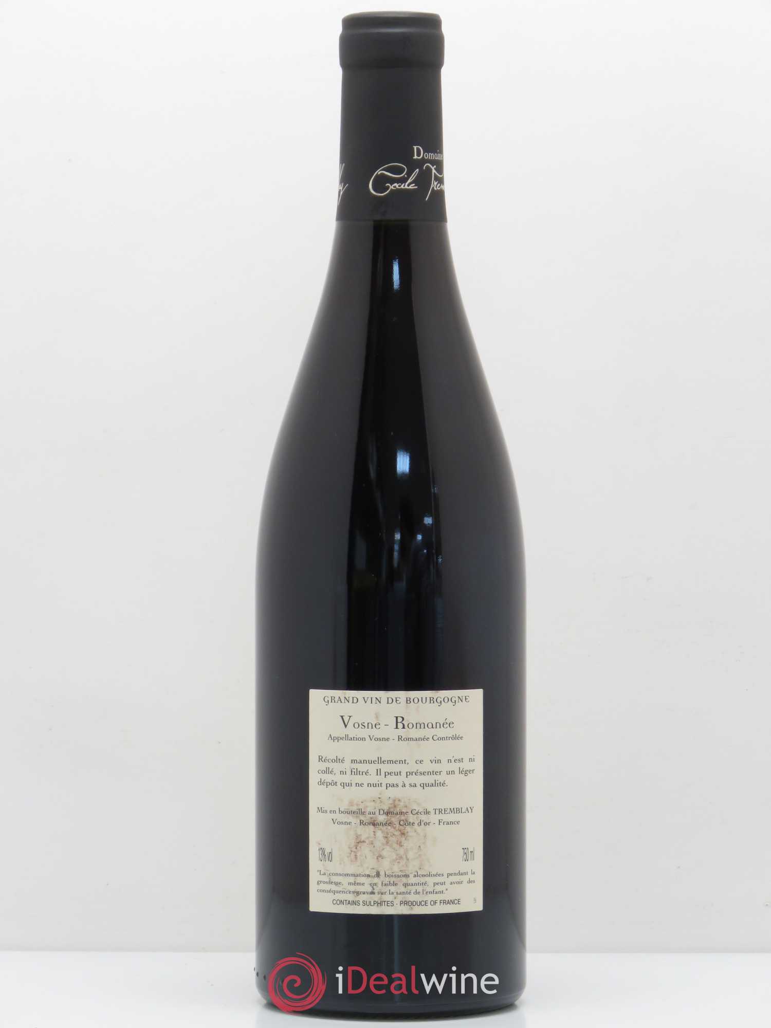 Vosne-Romanée Vieilles Vignes Cécile Tremblay 2010 - Lot de 1 bouteille - 1
