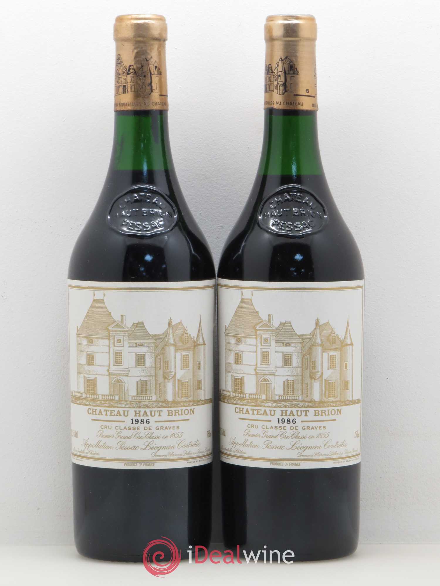 Château Haut Brion 1er Grand Cru Classé 1986 - Lot de 2 bouteilles - 0
