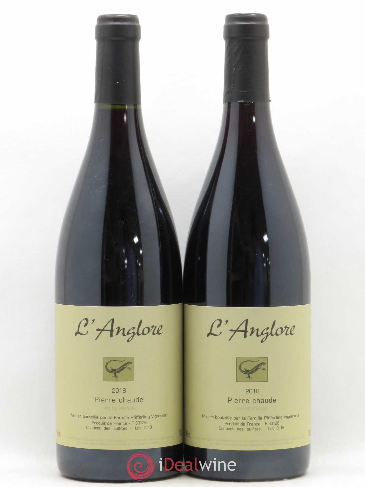 Vin de France Pierre chaude L'Anglore 2018 - Lot de 2 bouteilles - 0