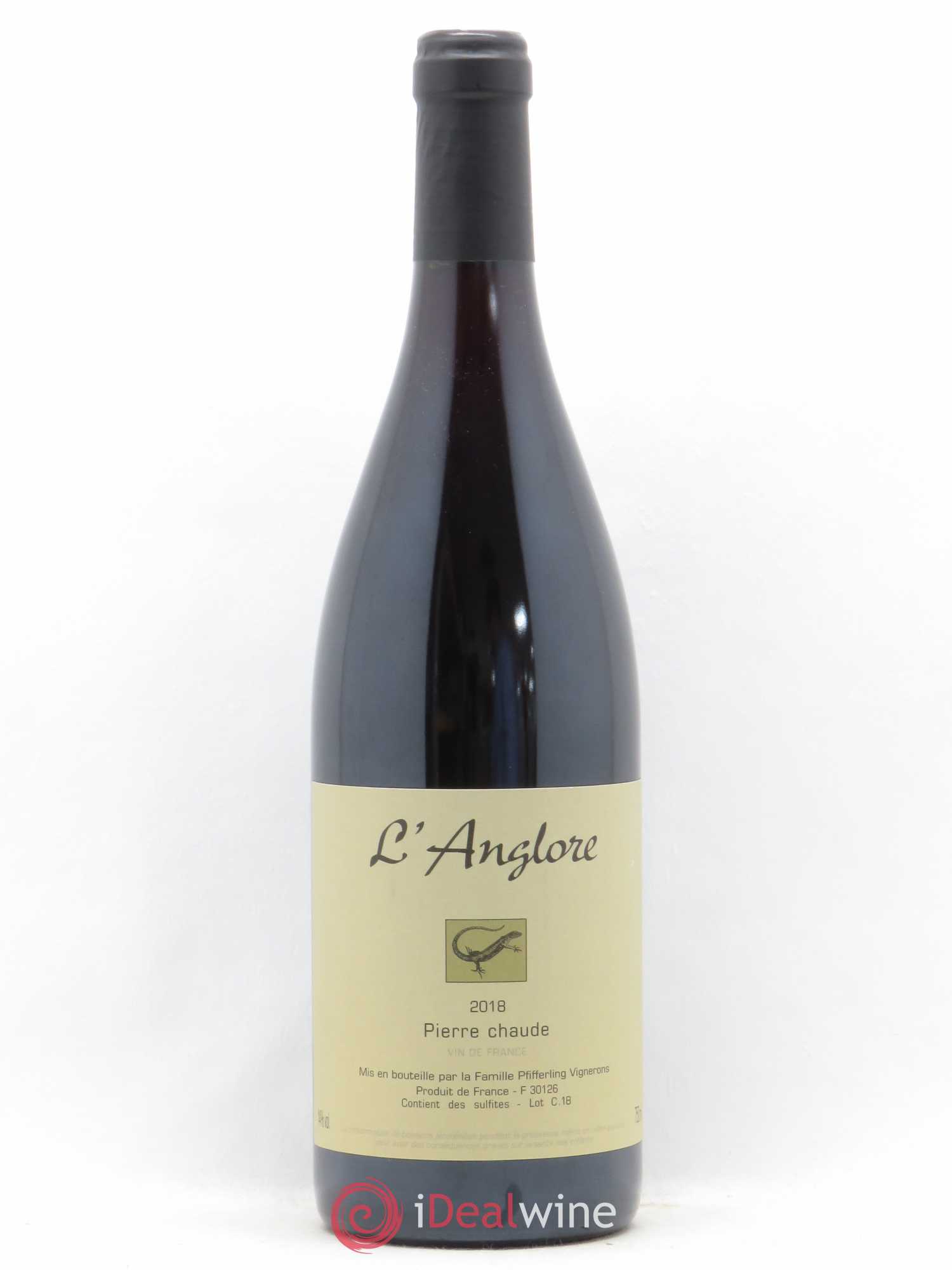 Vin de France Pierre chaude L'Anglore 2018 - Lot de 1 bouteille - 0