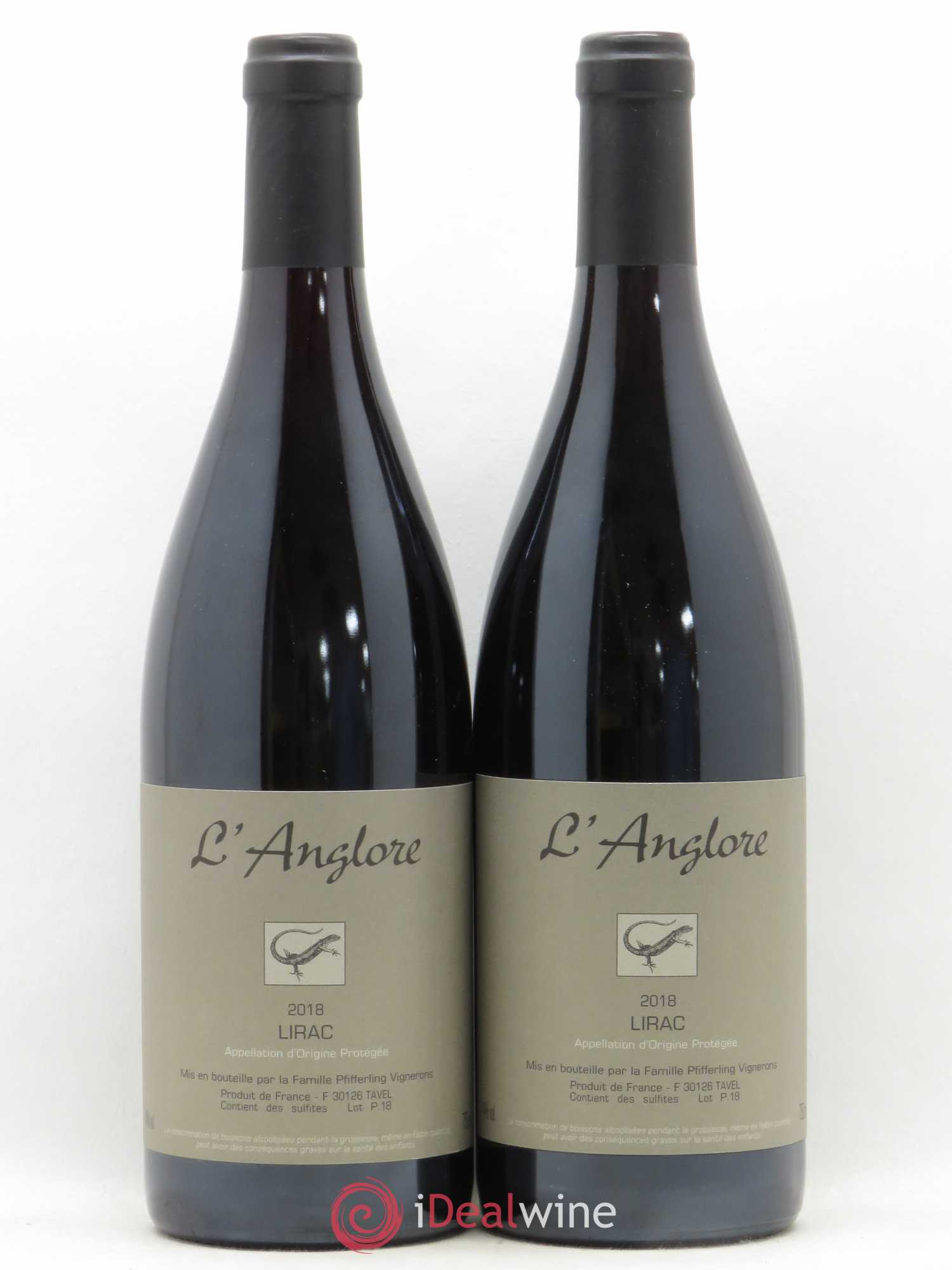 Lirac L'Anglore 2018 - Lot de 2 bouteilles - 0