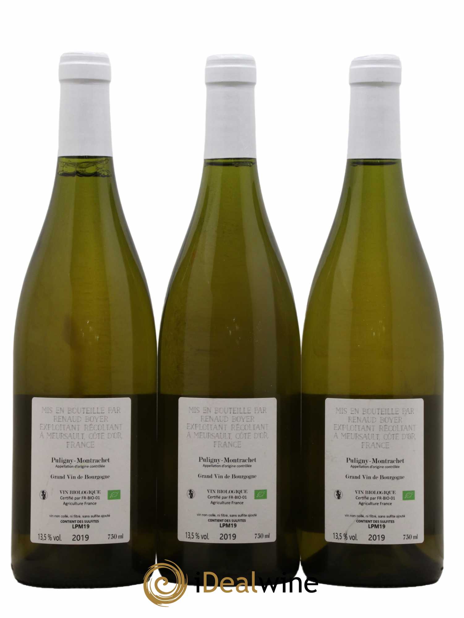 Puligny-Montrachet Les Reuchaux Renaud Boyer 2019 - Lot de 3 bouteilles - 1