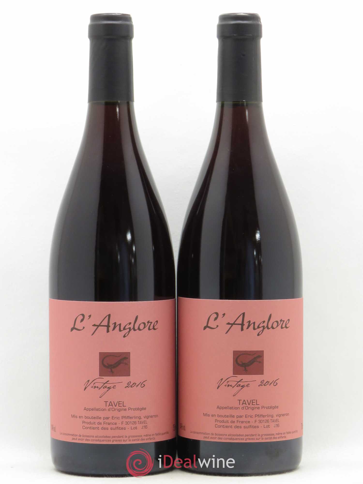 Tavel Vintage L'Anglore 2016 - Lot de 2 bouteilles - 0