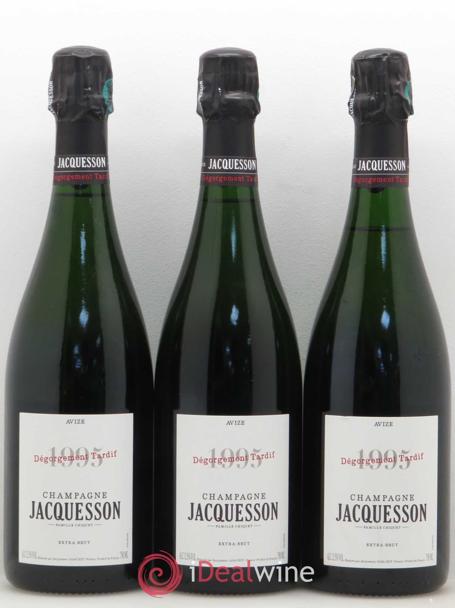 Avize DT (Dégorgement Tardif) Jacquesson 1995 - Lot de 3 bouteilles - 0