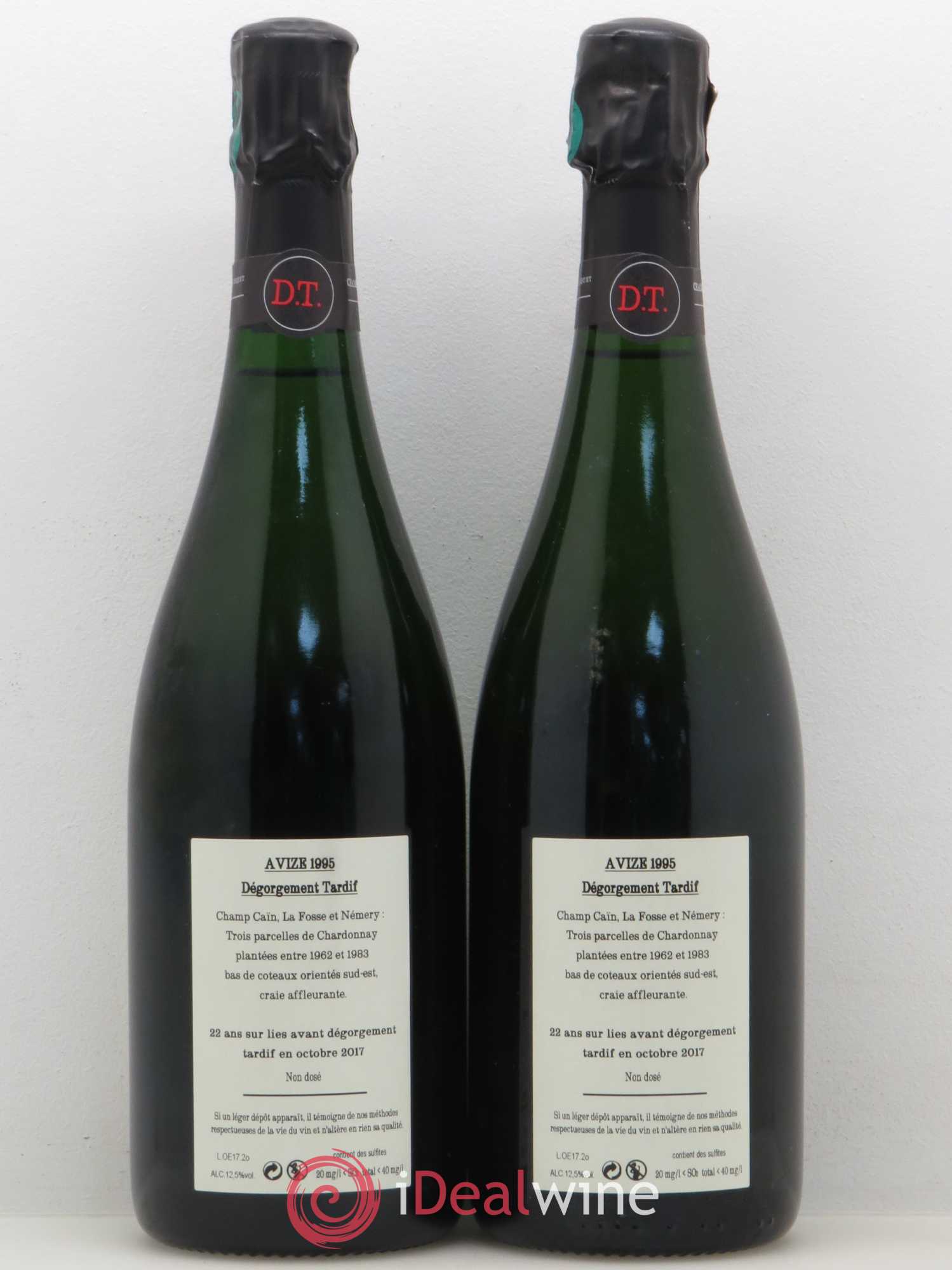 Avize DT (Dégorgement Tardif) Jacquesson 1995 - Lot de 2 bouteilles - 1