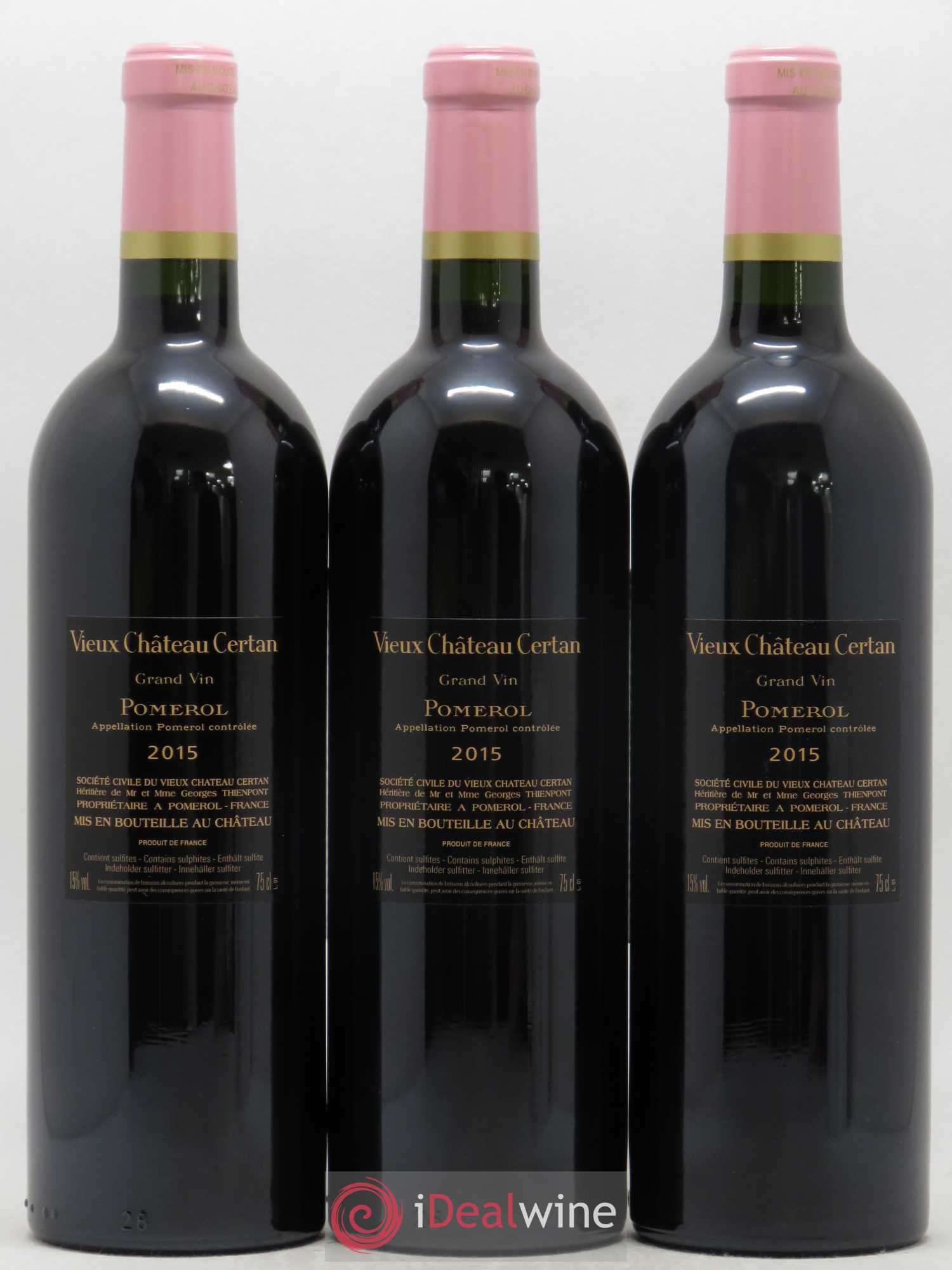 Vieux Château Certan 2015 - Lot de 3 bouteilles - 1