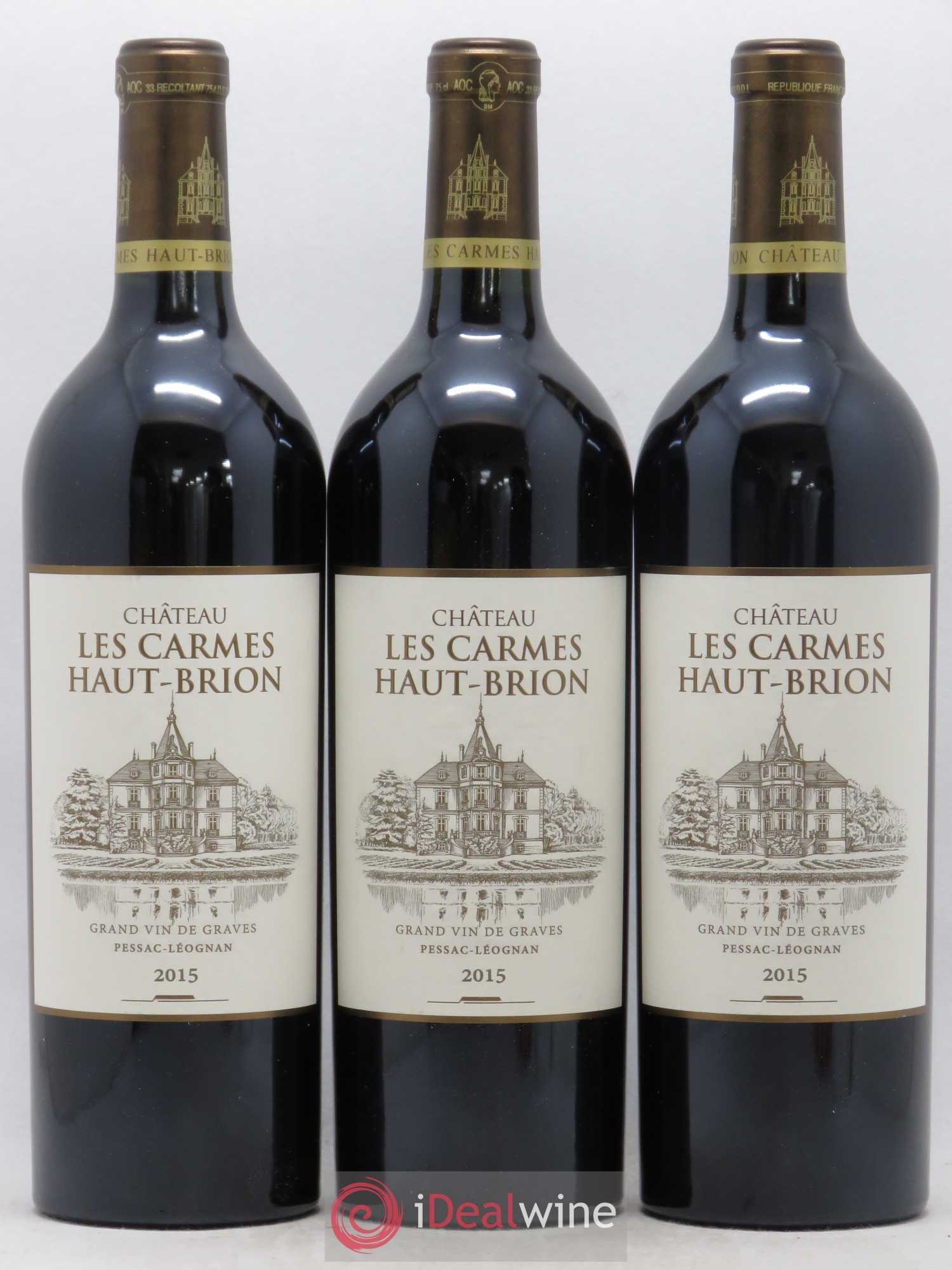 Château Les Carmes Haut-Brion 2015 - Lot de 3 bouteilles - 0