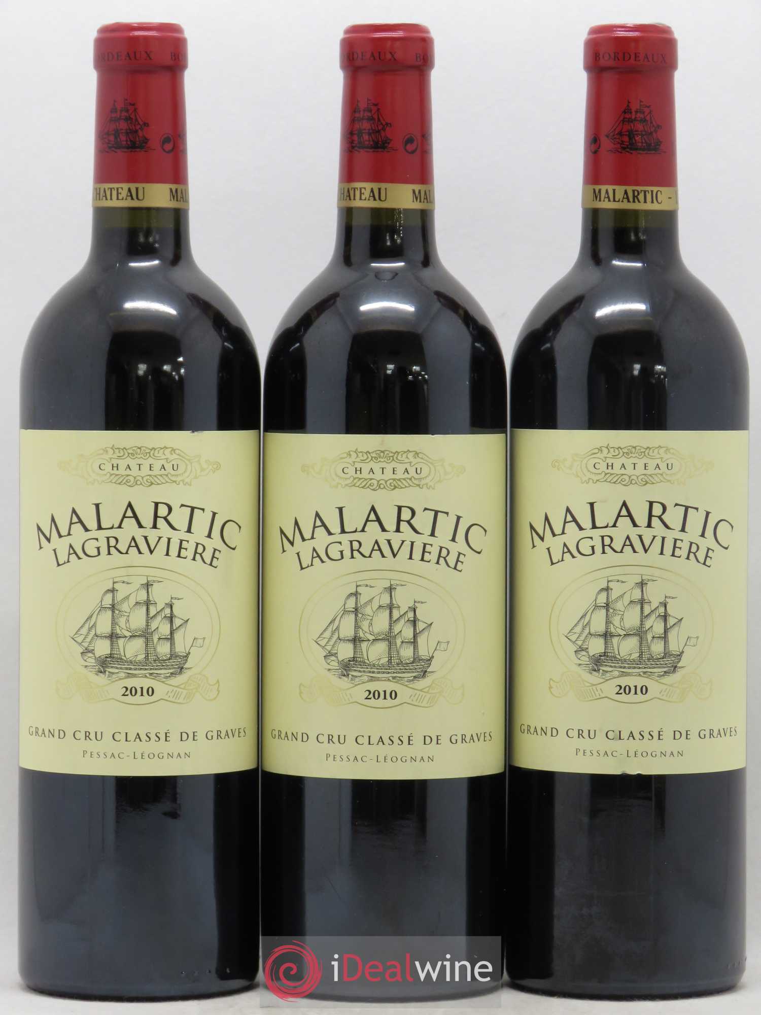 Château Malartic-Lagravière Cru Classé de Graves 2010 - Lot de 3 bouteilles - 0