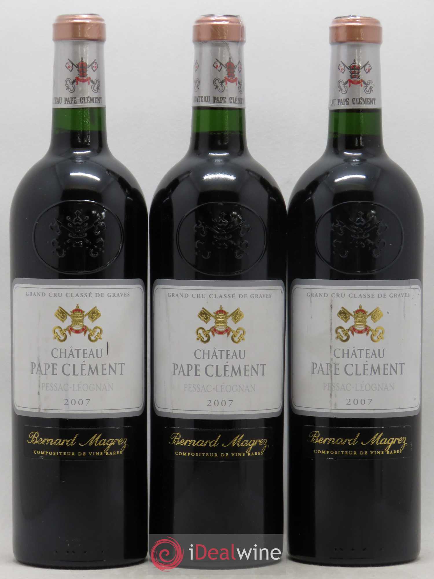Château Pape Clément Cru Classé de Graves 2007 - Lot de 3 bouteilles - 0