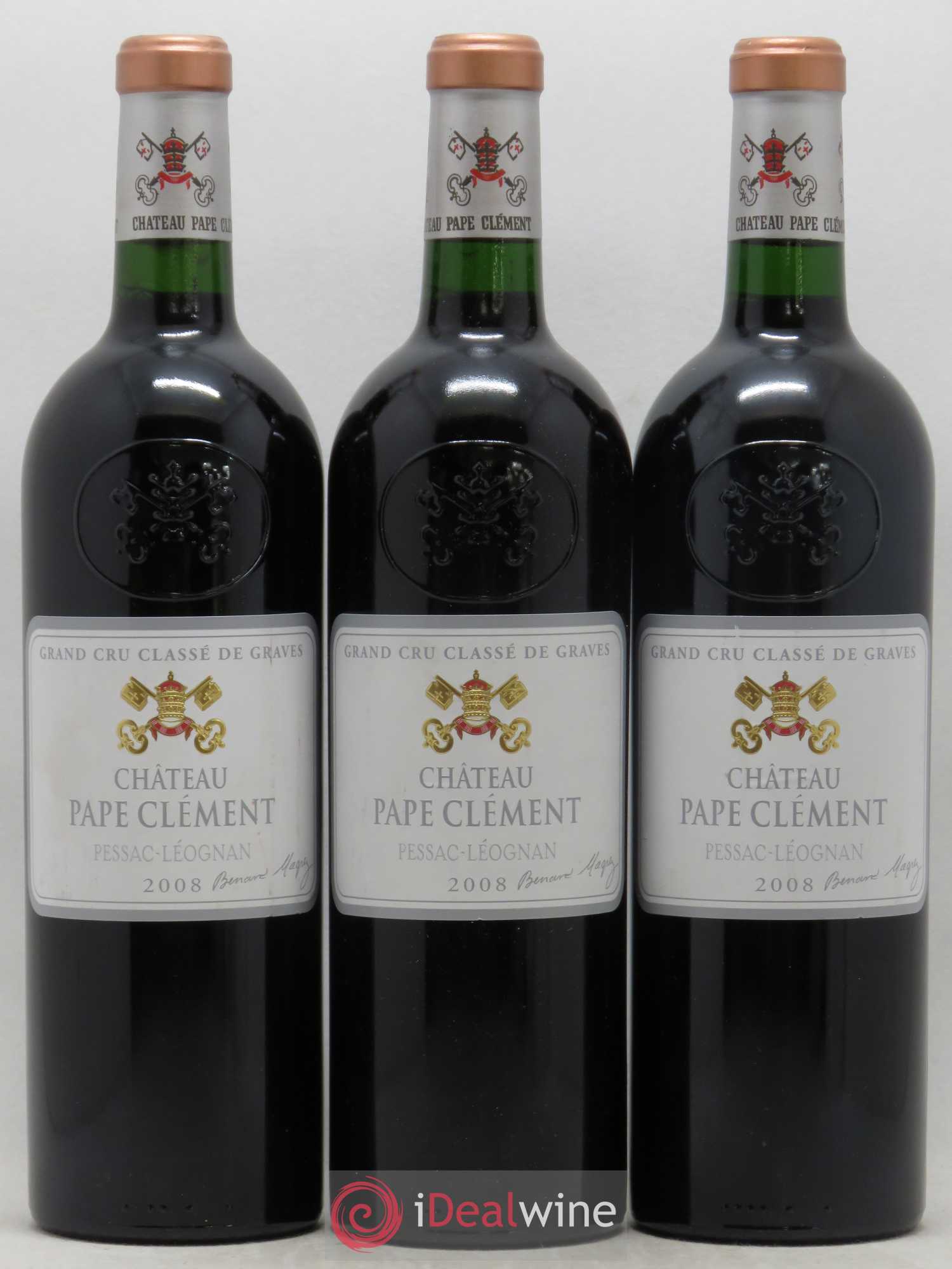 Château Pape Clément Cru Classé de Graves 2008 - Lot de 3 bouteilles - 0