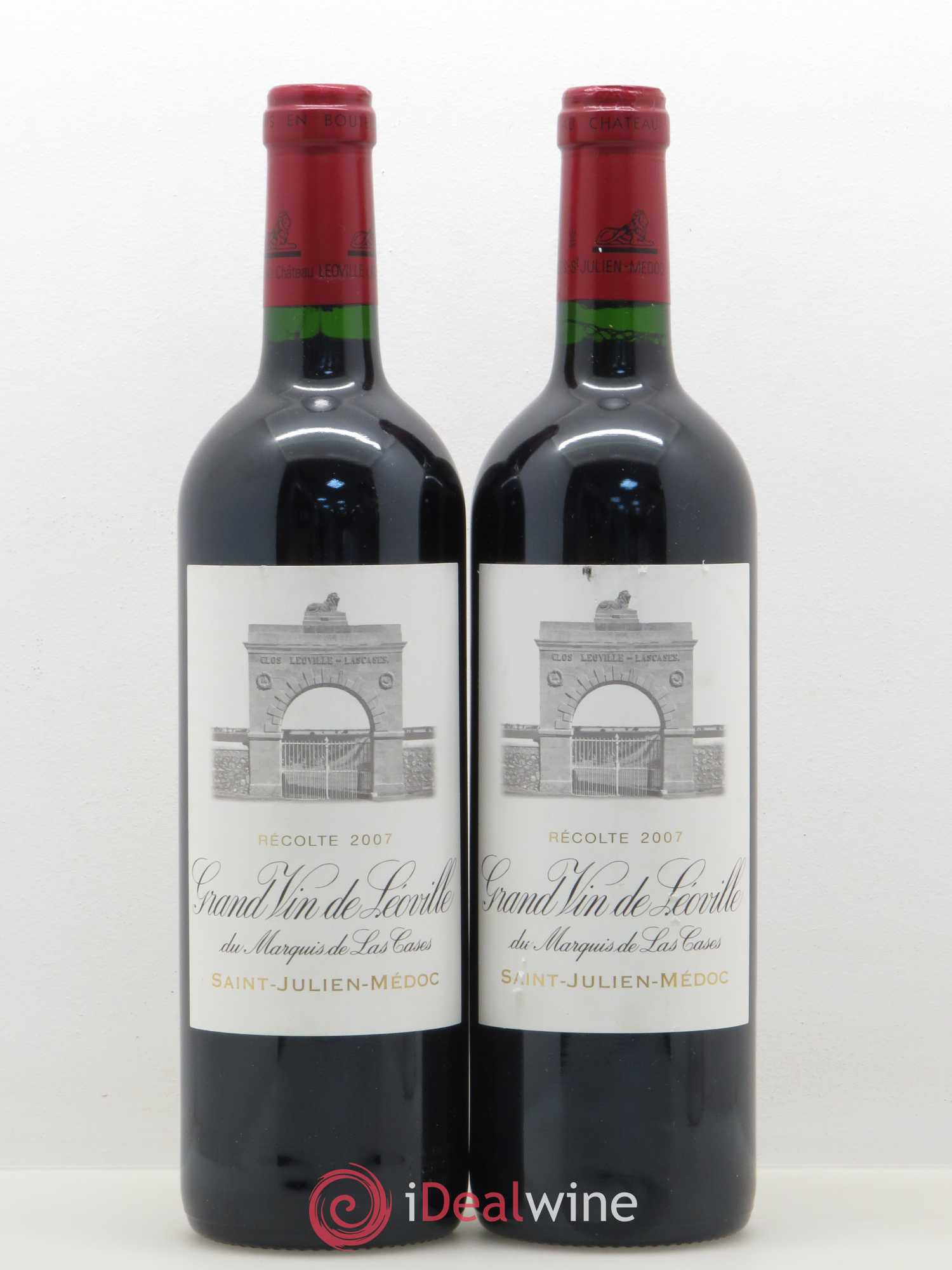 Château Léoville Las Cases 2ème Grand Cru Classé 2007 - Lot de 2 bouteilles - 0