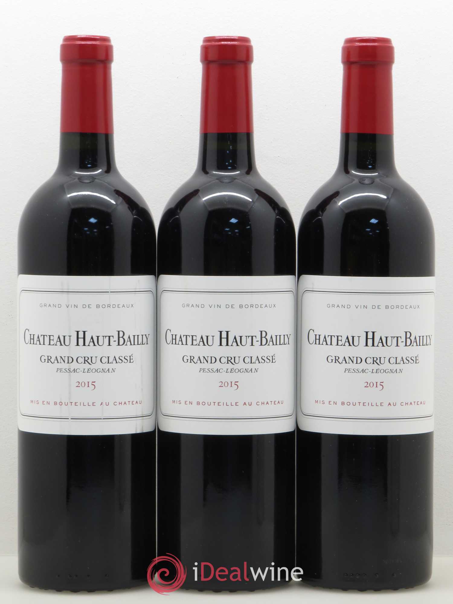 Château Haut-Bailly Cru Classé de Graves 2015 - Lot de 3 bouteilles - 0