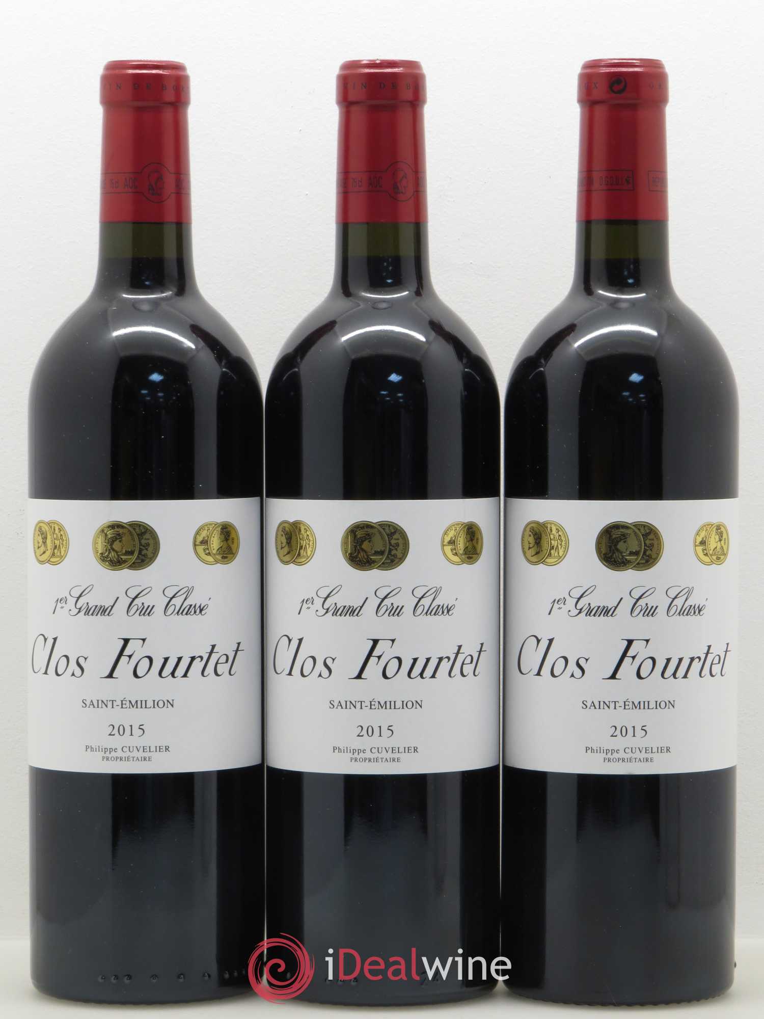Clos Fourtet 1er Grand Cru Classé B 2015 - Lot de 3 bouteilles - 0