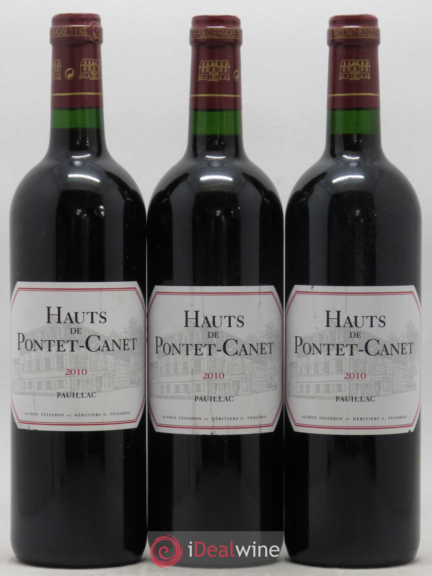 Les Hauts de Pontet-Canet Second Vin 2010 - Lot de 3 bouteilles - 0