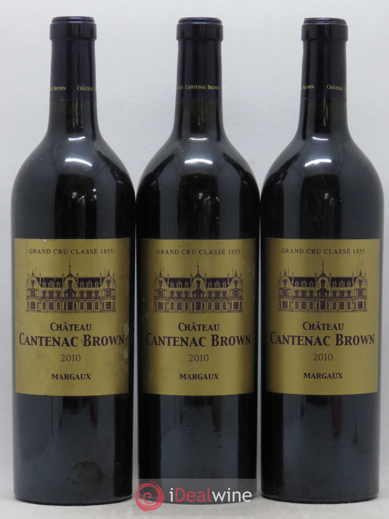 Château Cantenac Brown 3ème Grand Cru Classé 2010 - Lot de 3 bouteilles - 0