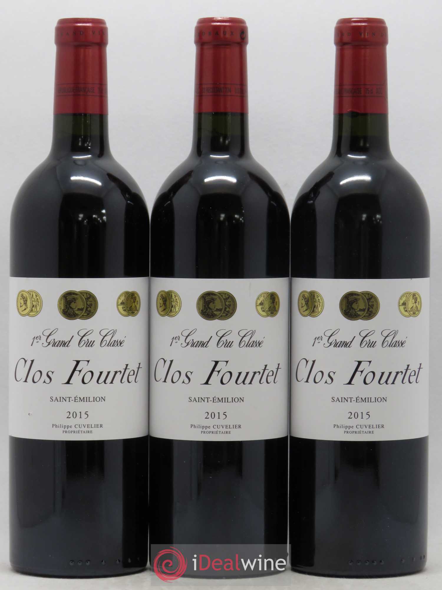 Clos Fourtet 1er Grand Cru Classé B 2015 - Lot de 3 bouteilles - 0