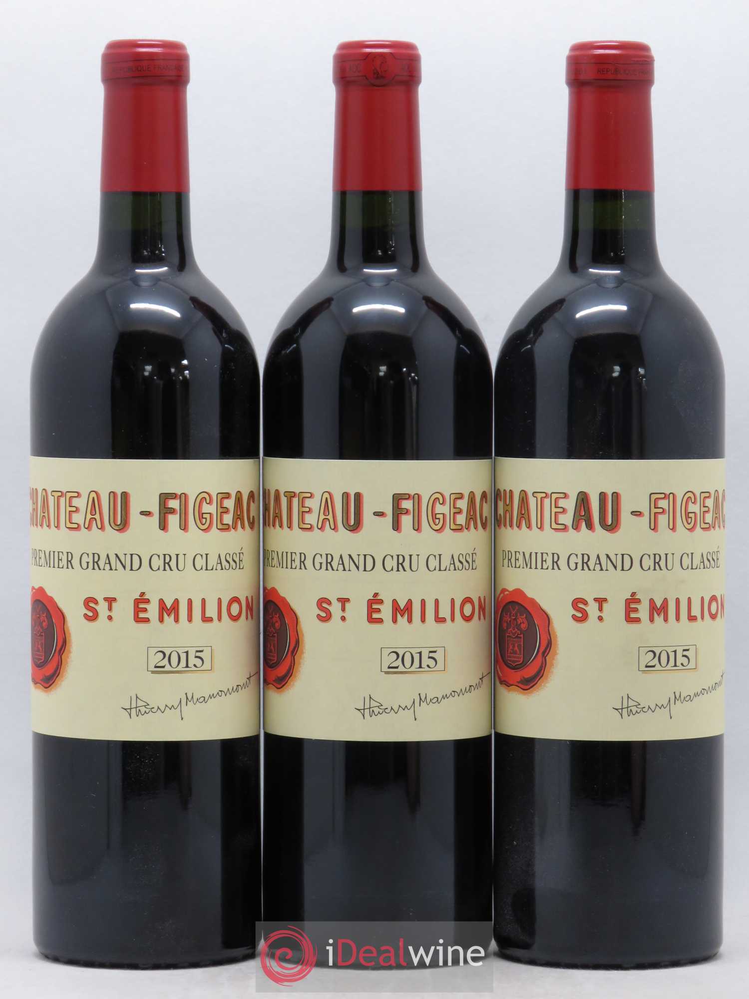 Château Figeac 1er Grand Cru Classé A 2015 - Lot de 3 bouteilles - 0