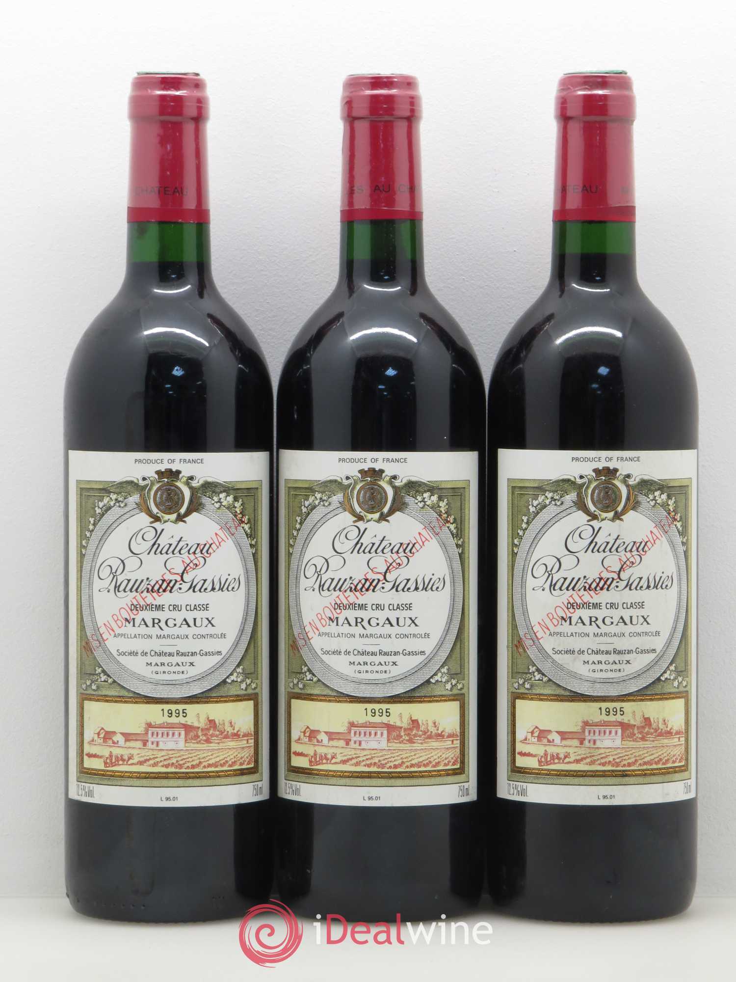 Château Rauzan-Gassies 2ème Grand Cru Classé 1995 - Lot de 6 bouteilles - 2