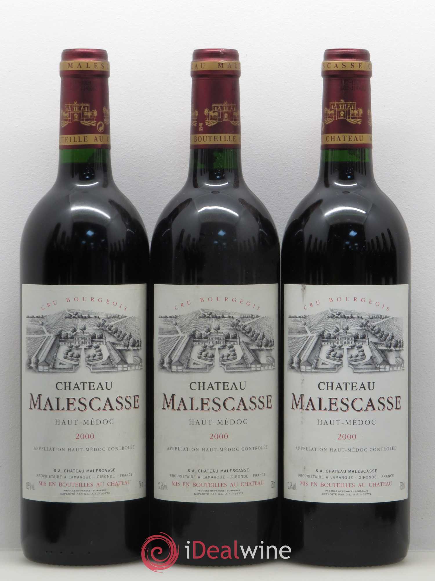 Château Malescasse Cru Bourgeois Exceptionnel 2000 - Lot de 12 bouteilles - 1