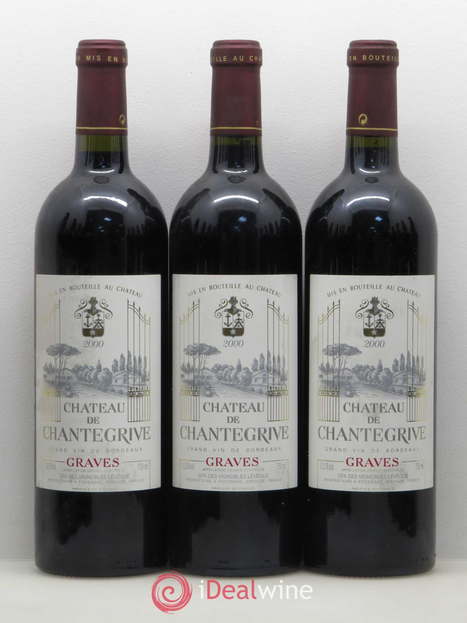 Château de Chantegrive 2000 - Lot de 12 bouteilles - 1