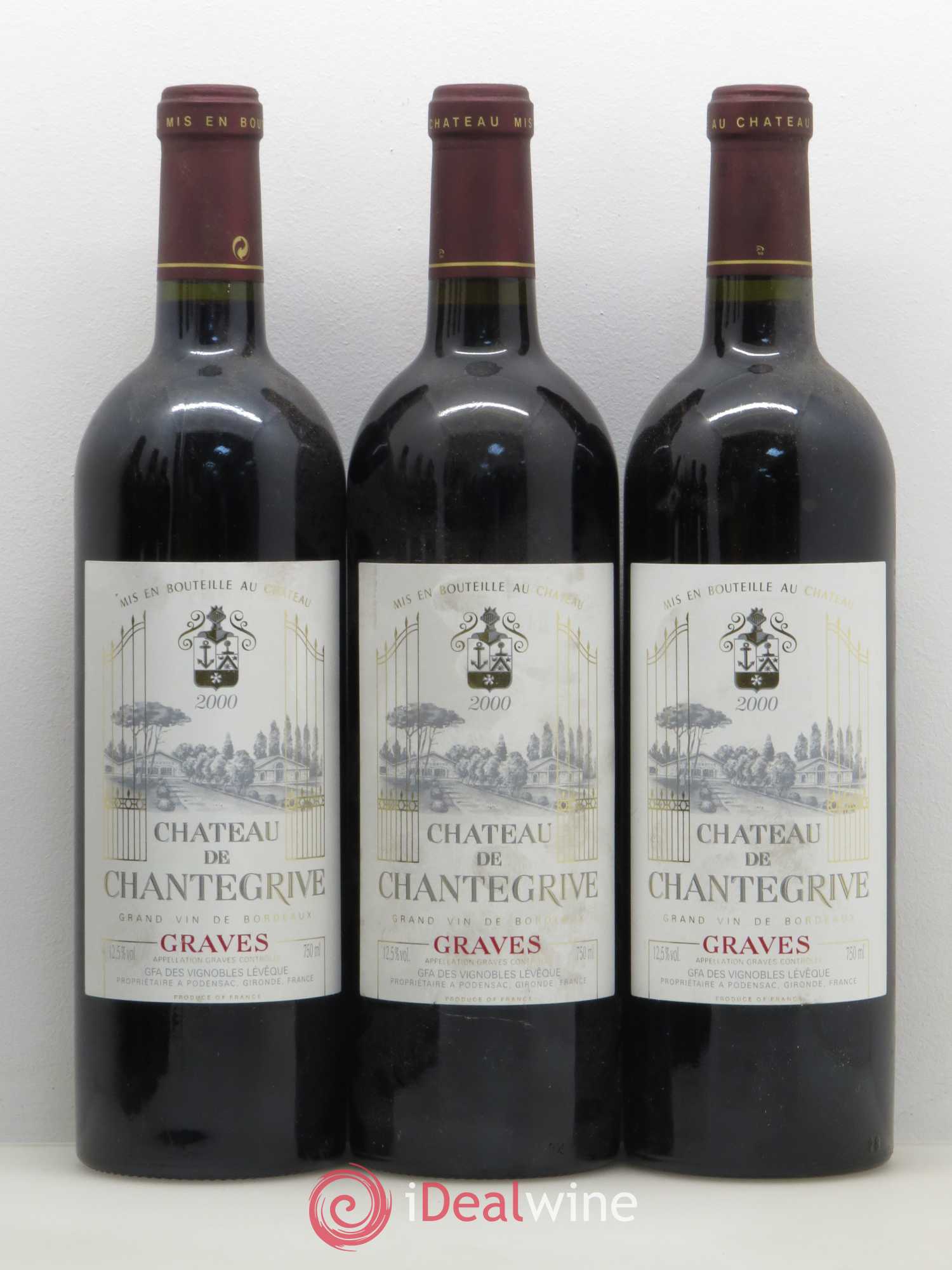Château de Chantegrive 2000 - Lot de 12 bouteilles - 3