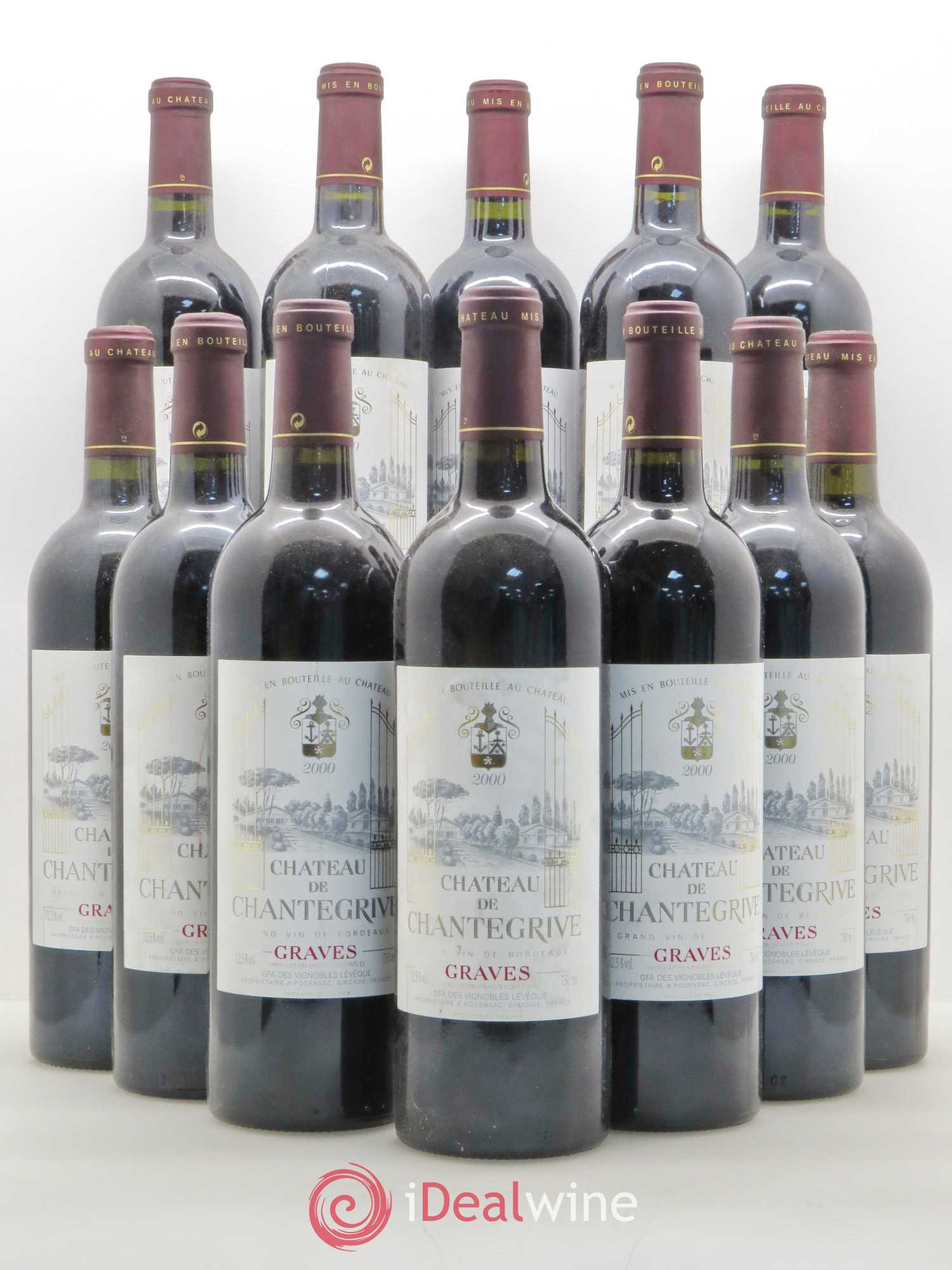 Château de Chantegrive 2000 - Lot de 12 bouteilles - 0