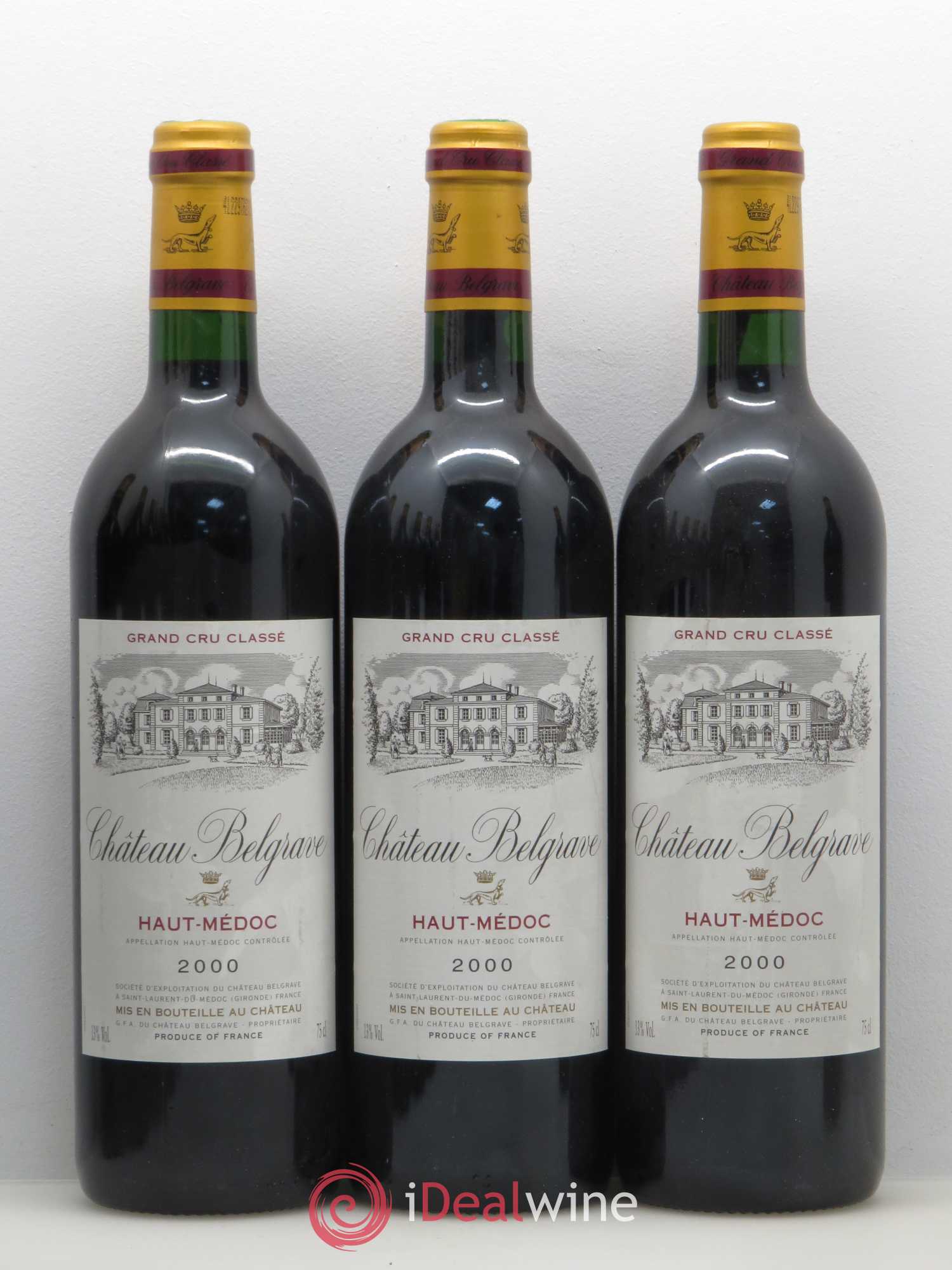 Château Belgrave 5ème Grand Cru Classé 2000 - Lot de 12 bouteilles - 2