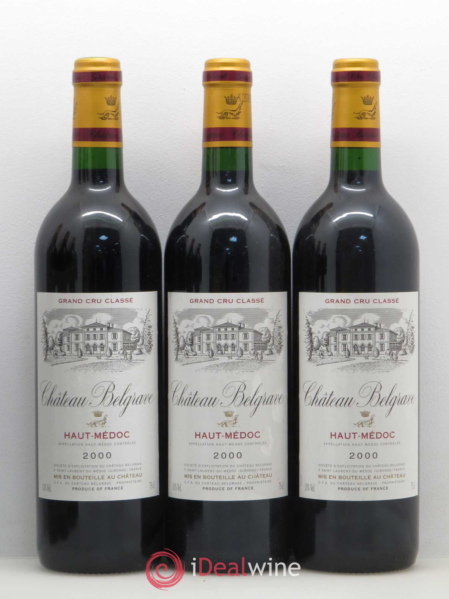 Château Belgrave 5ème Grand Cru Classé 2000 - Lot de 12 bouteilles - 3